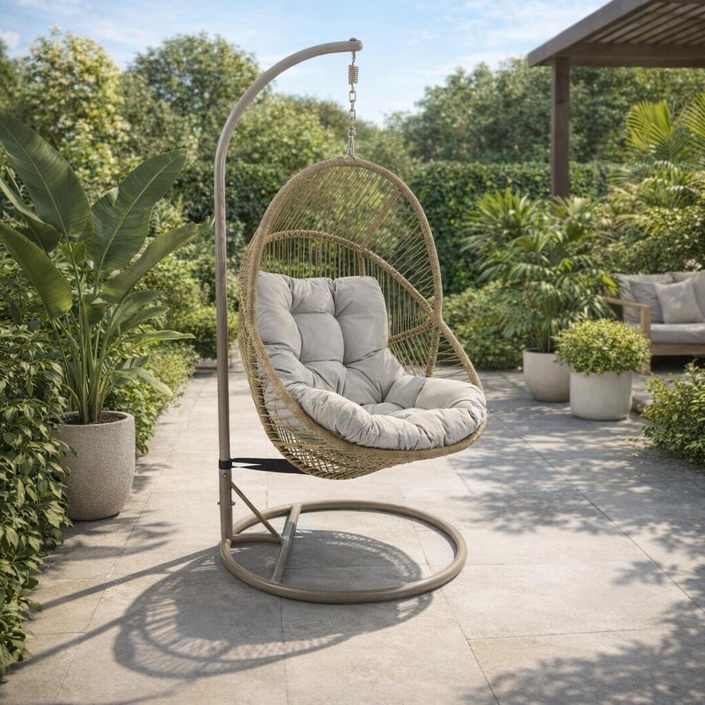 Valbrona Neutral Garden Hanging Chair