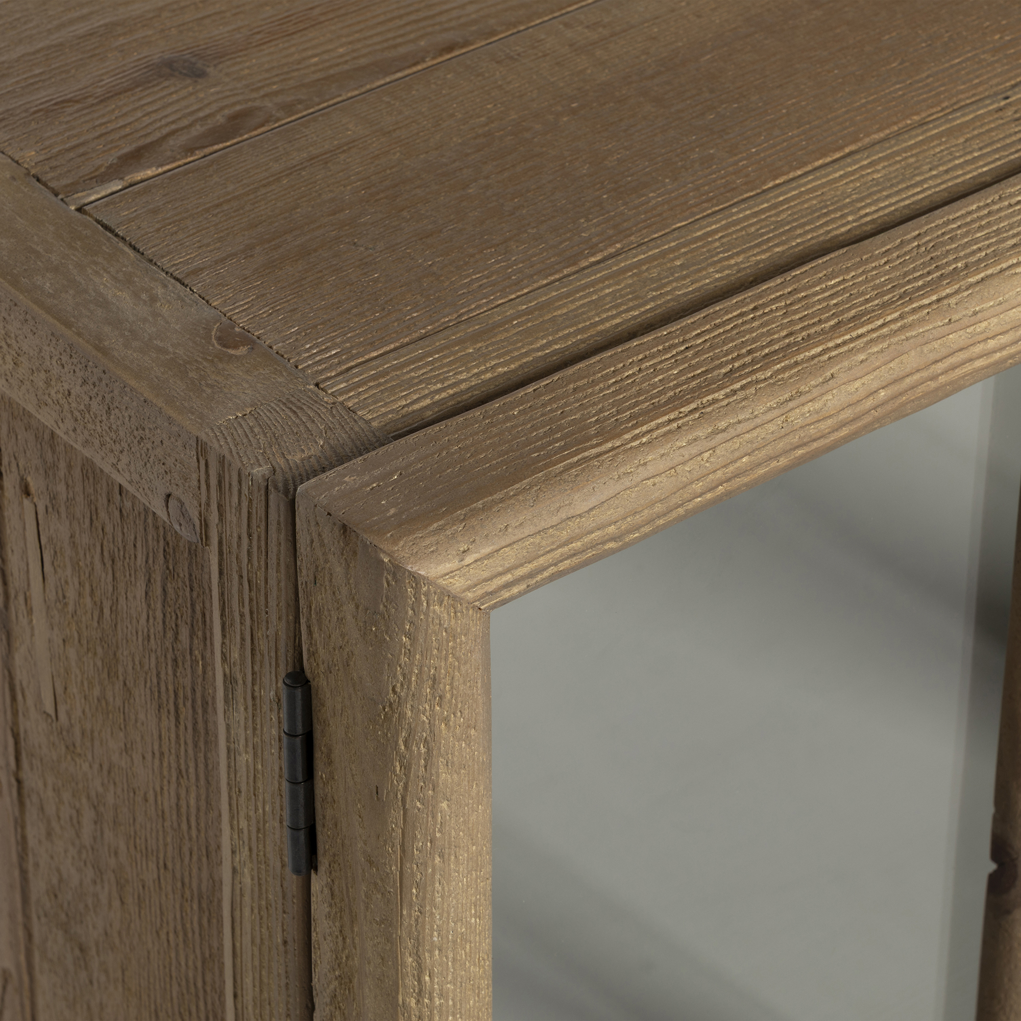 Edworth Sideboard - White Pine, Tempered Glass