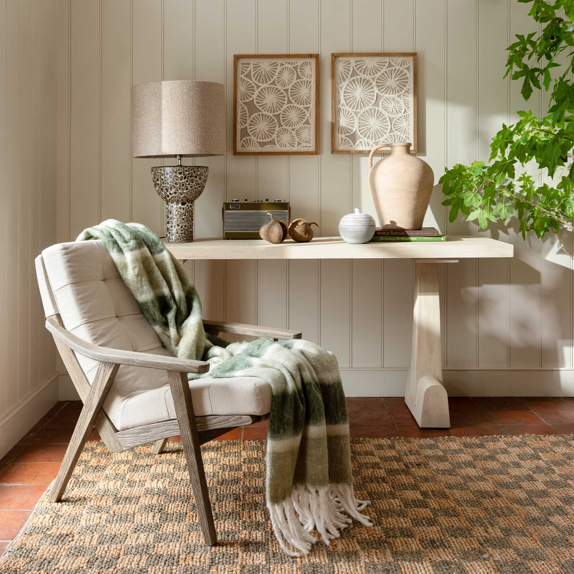 Haverton Console Table - Brushed Frosty White Pine