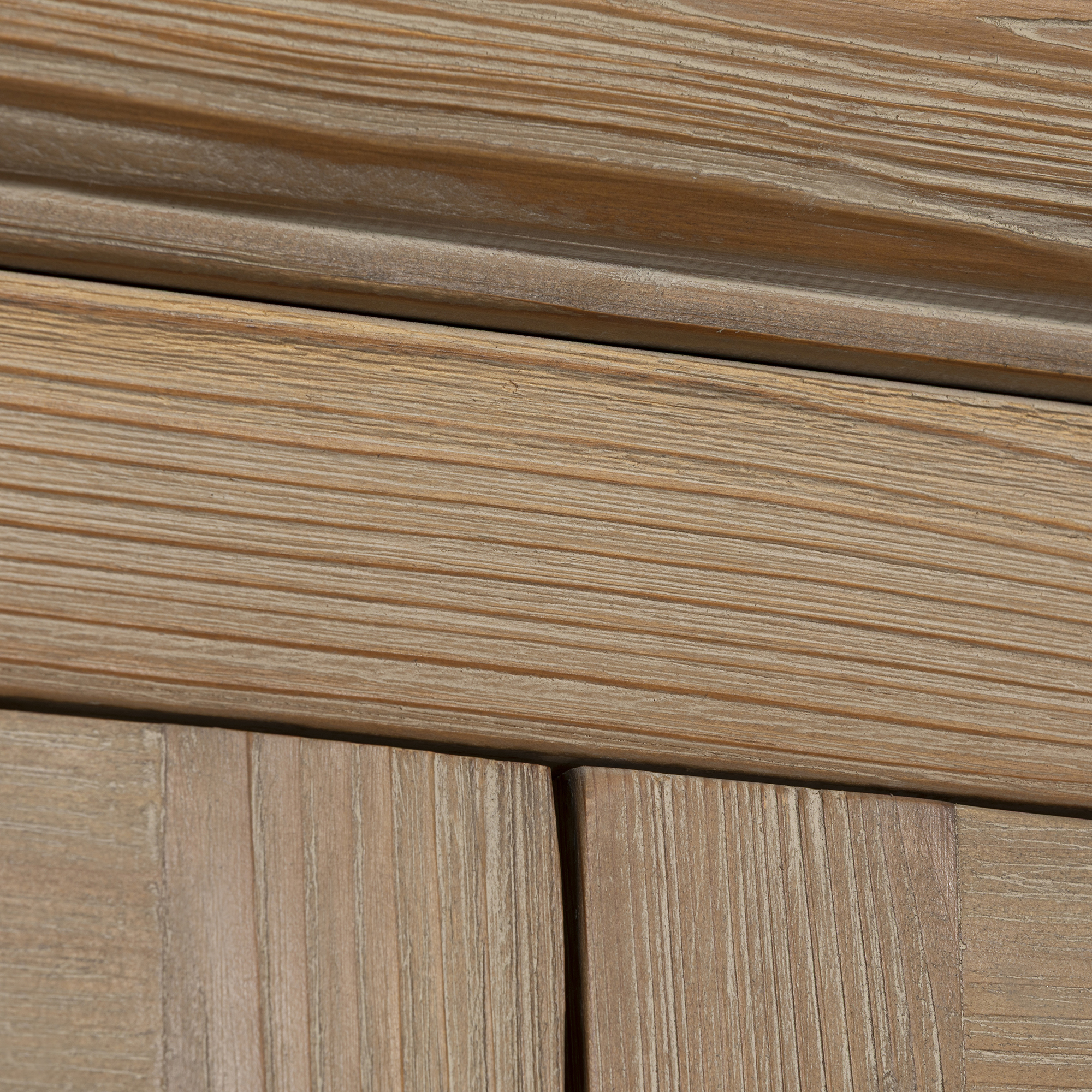 Morlin Large Display Cabinet - Smoky Grey Pine, Tempered Glass