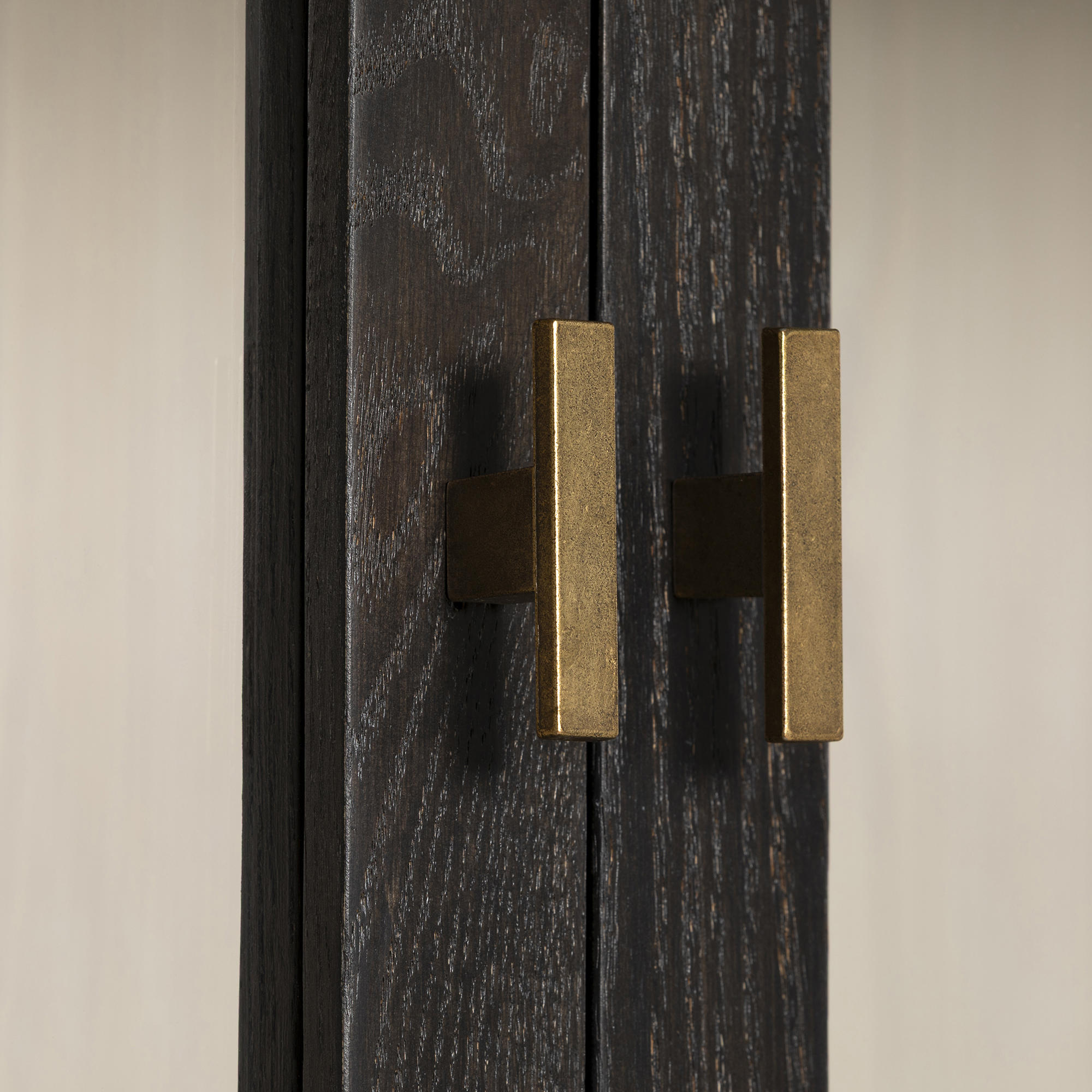 Sorrel Display Cabinet - Oak with Tempered Glass