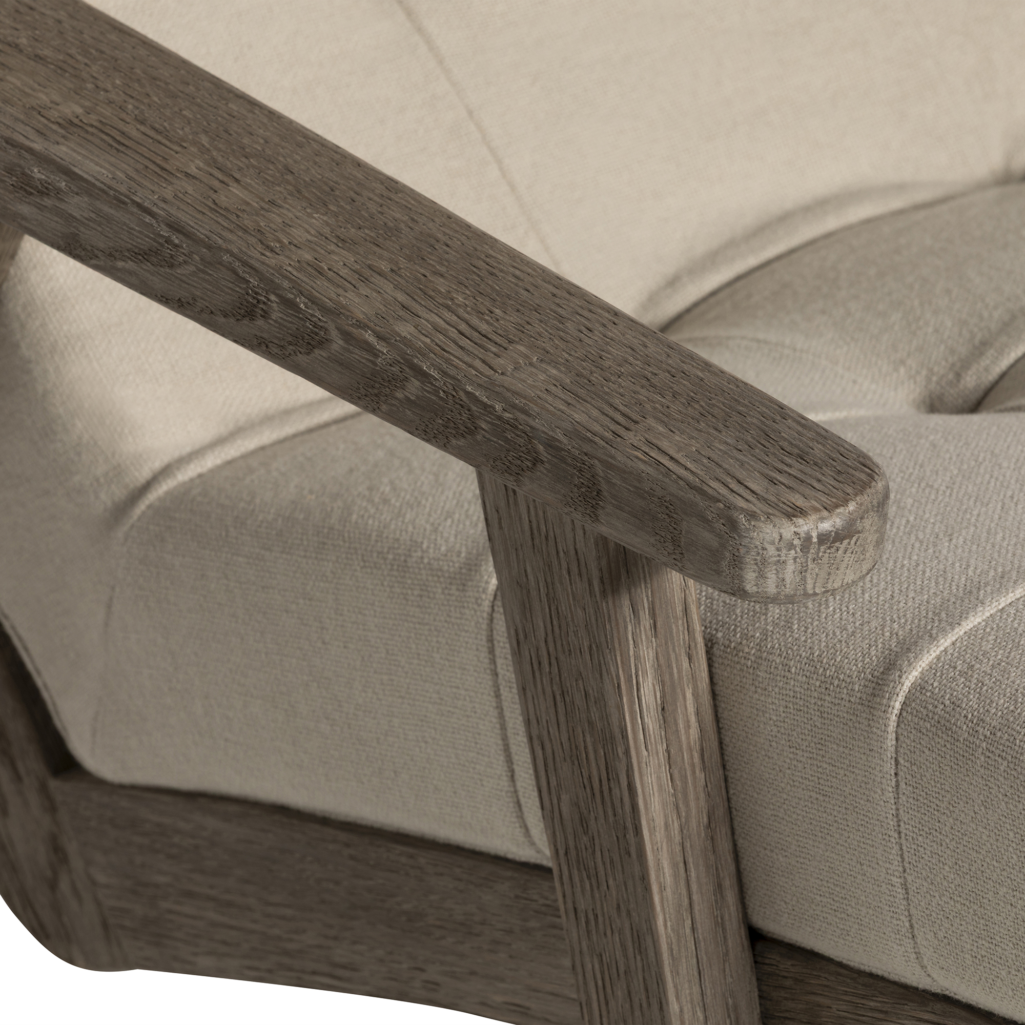 Valley Armchair - Brushed Mud Grey Oak + AHF1186 Fabric