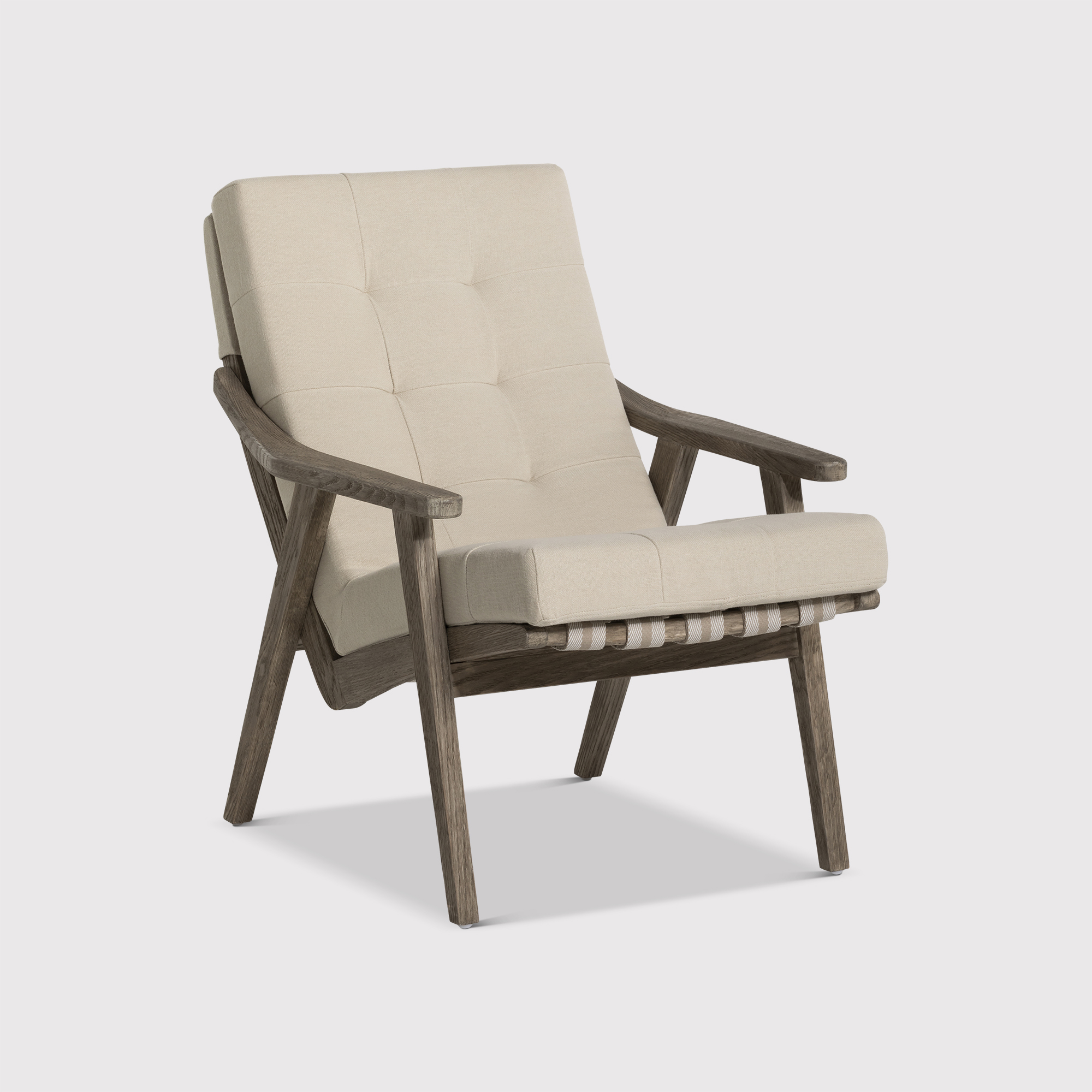 Valley Armchair - Brushed Mud Grey Oak + AHF1186 Fabric