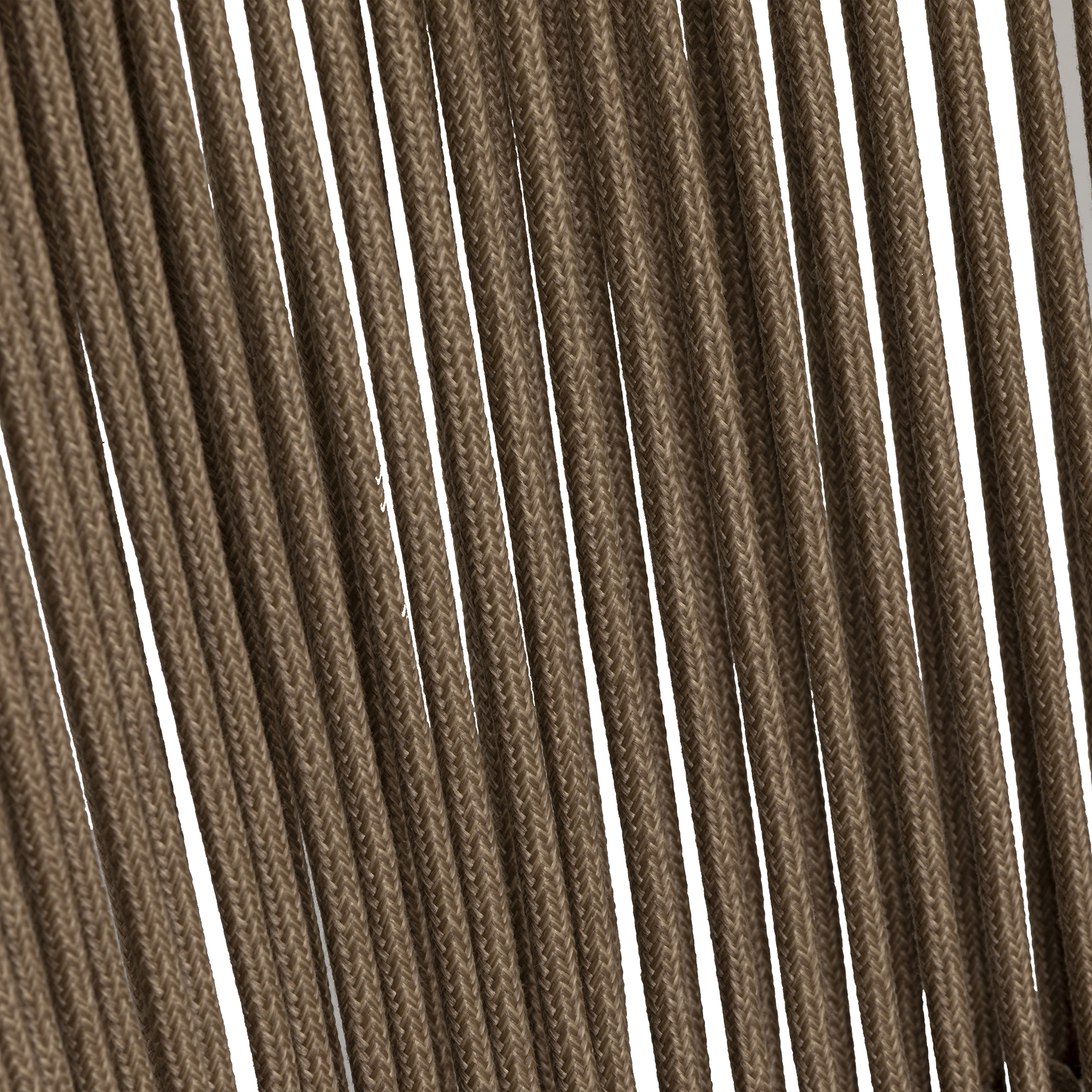 Sydney Natural Rope Garden Dining Chair, Powder Coated Ivory and White Aluminium Frame