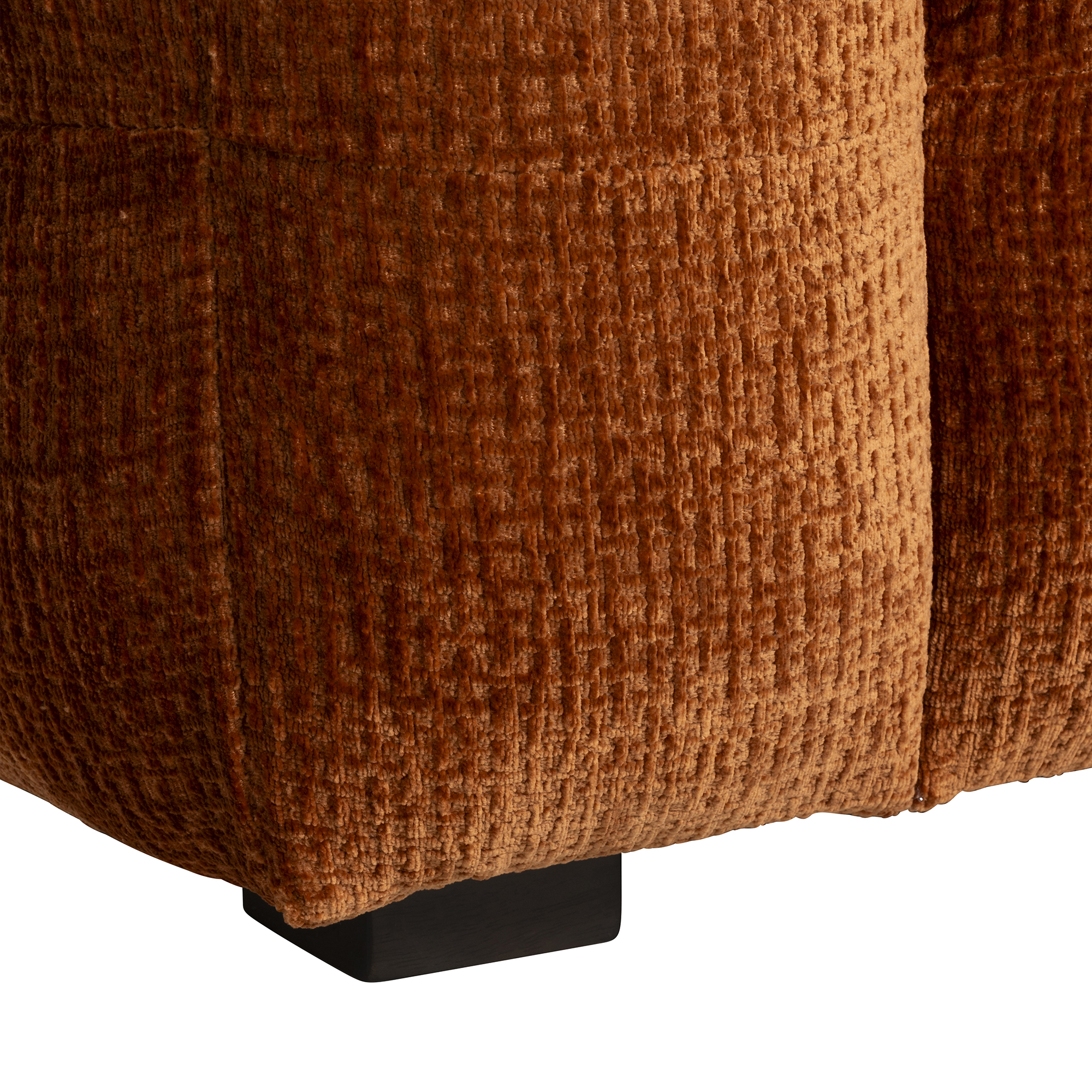 Lenor Textured Fabric Sofa - Burnt Orange NS668-27