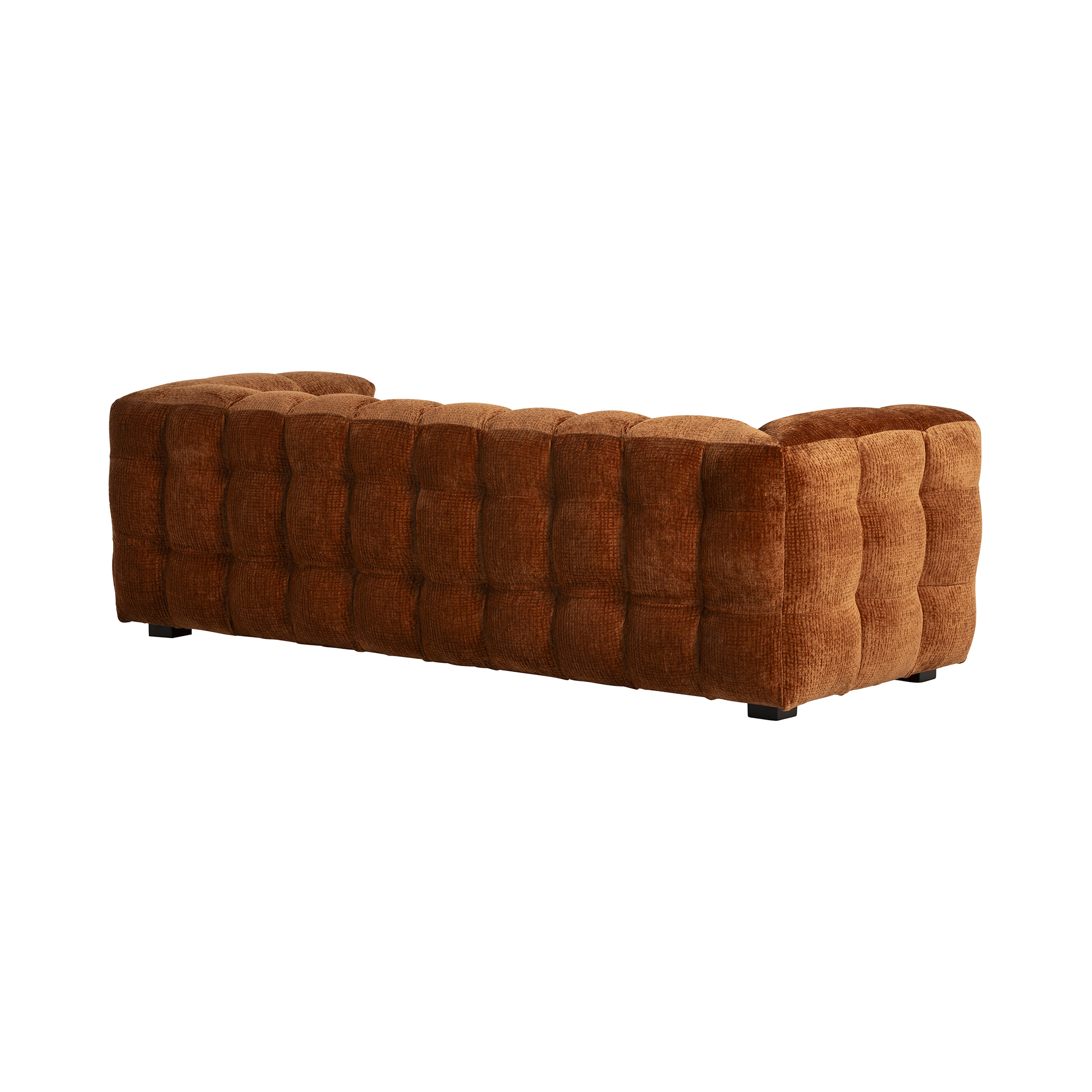 Lenor Textured Fabric Sofa - Burnt Orange NS668-27