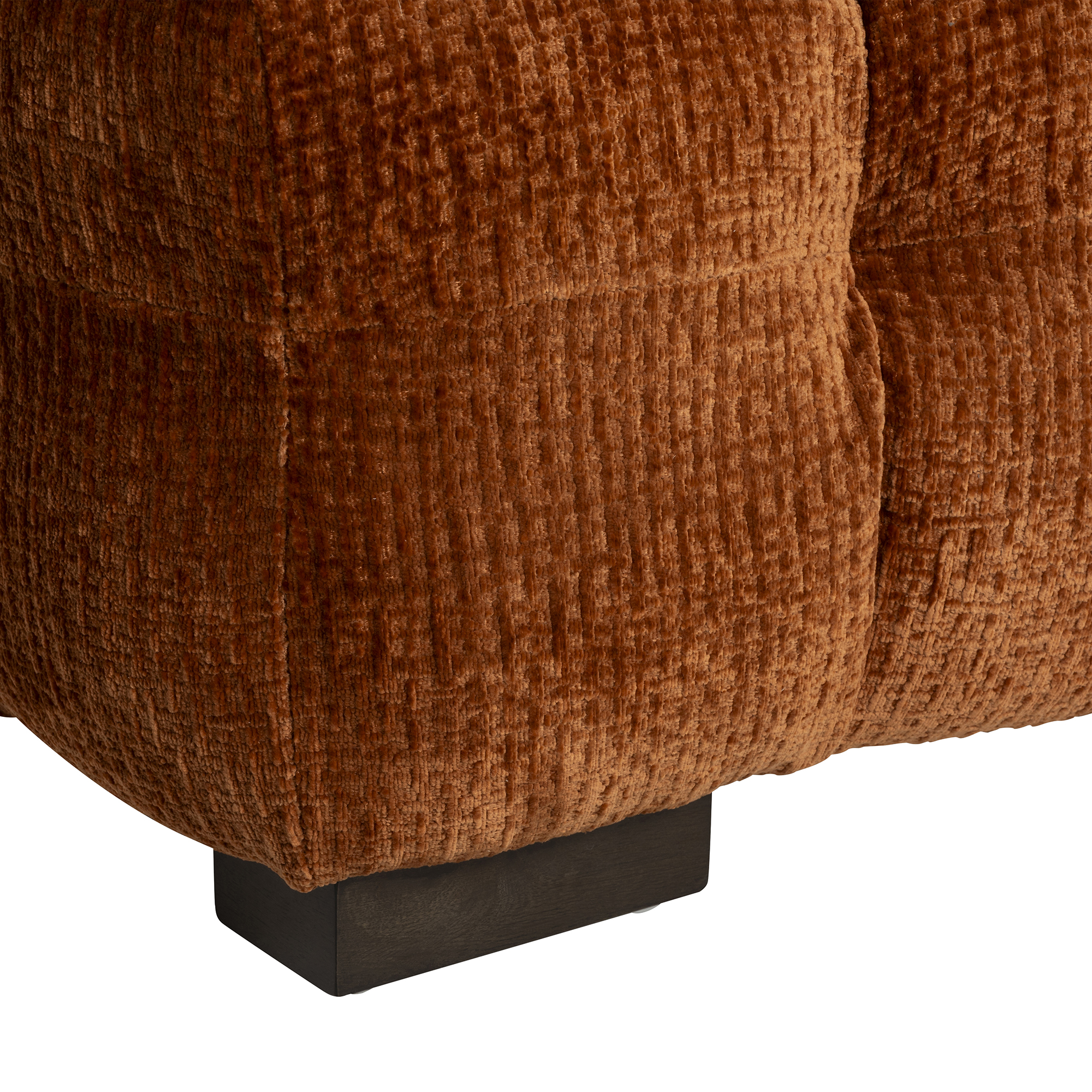 Lenor Textured Fabric Stool - Burnt Orange NS668-27