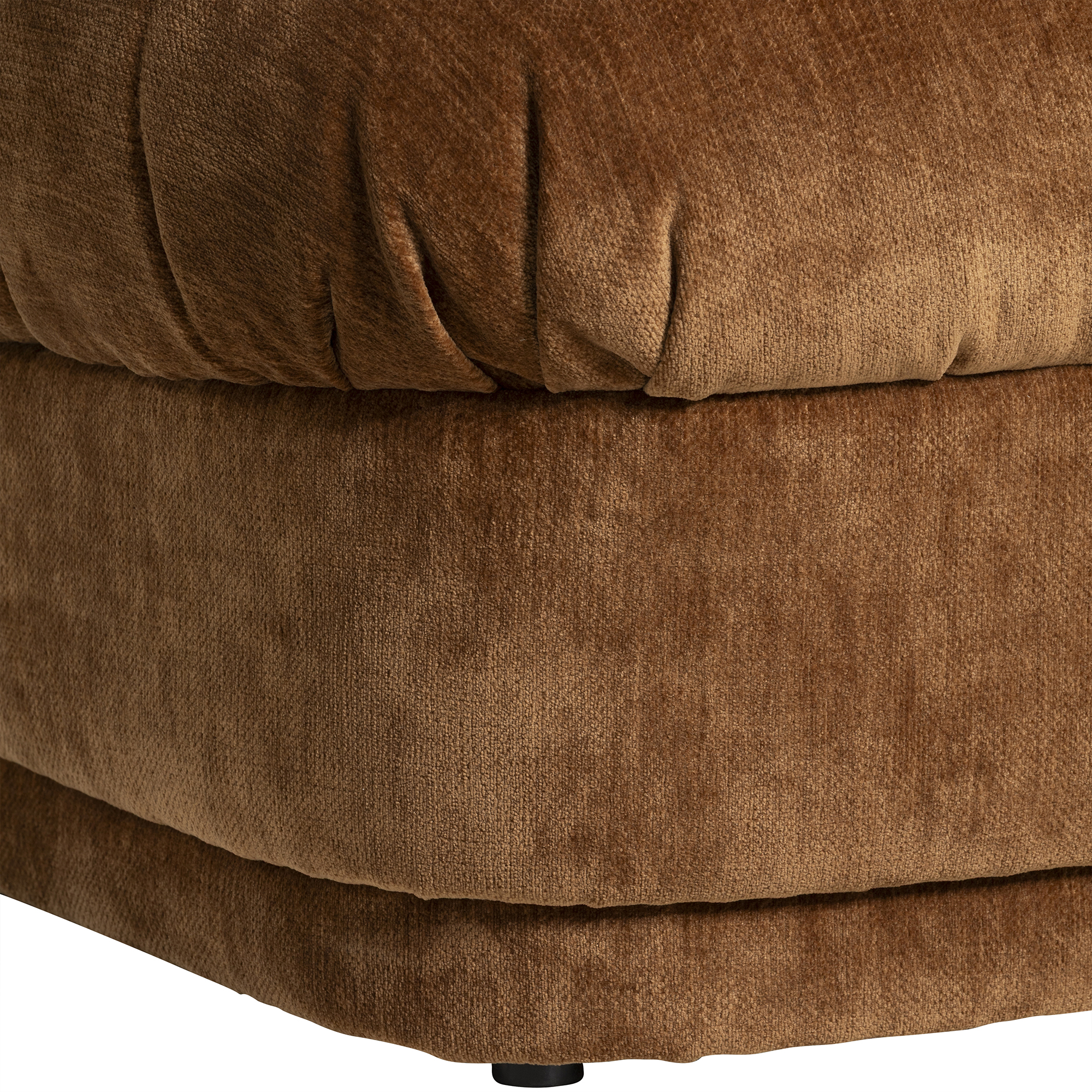 Nicolo 1 Seater in WY3315-24 Velore Bronze TC - Black Rubber Leg