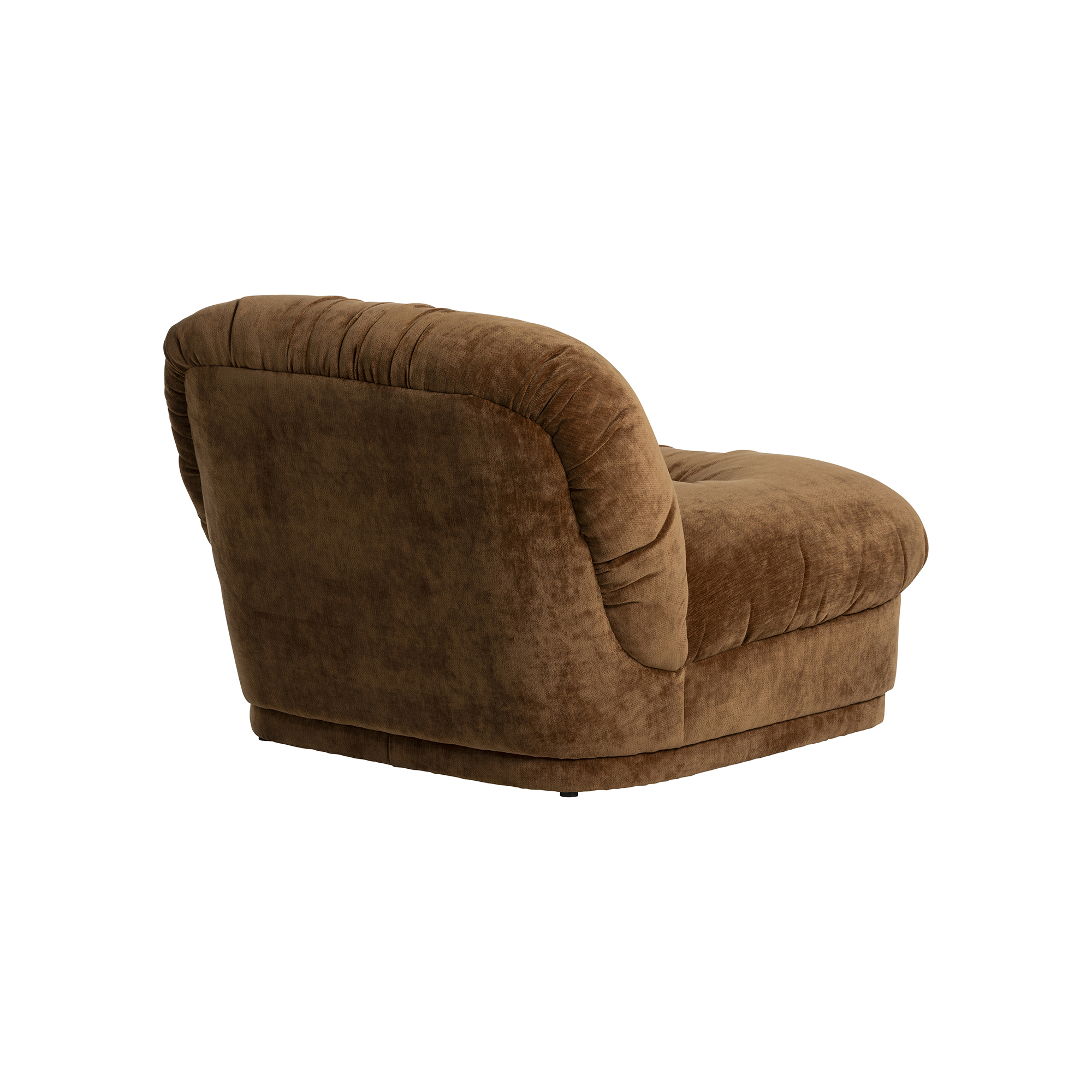Nicolo 1 Seater in WY3315-24 Velore Bronze TC - Black Rubber Leg