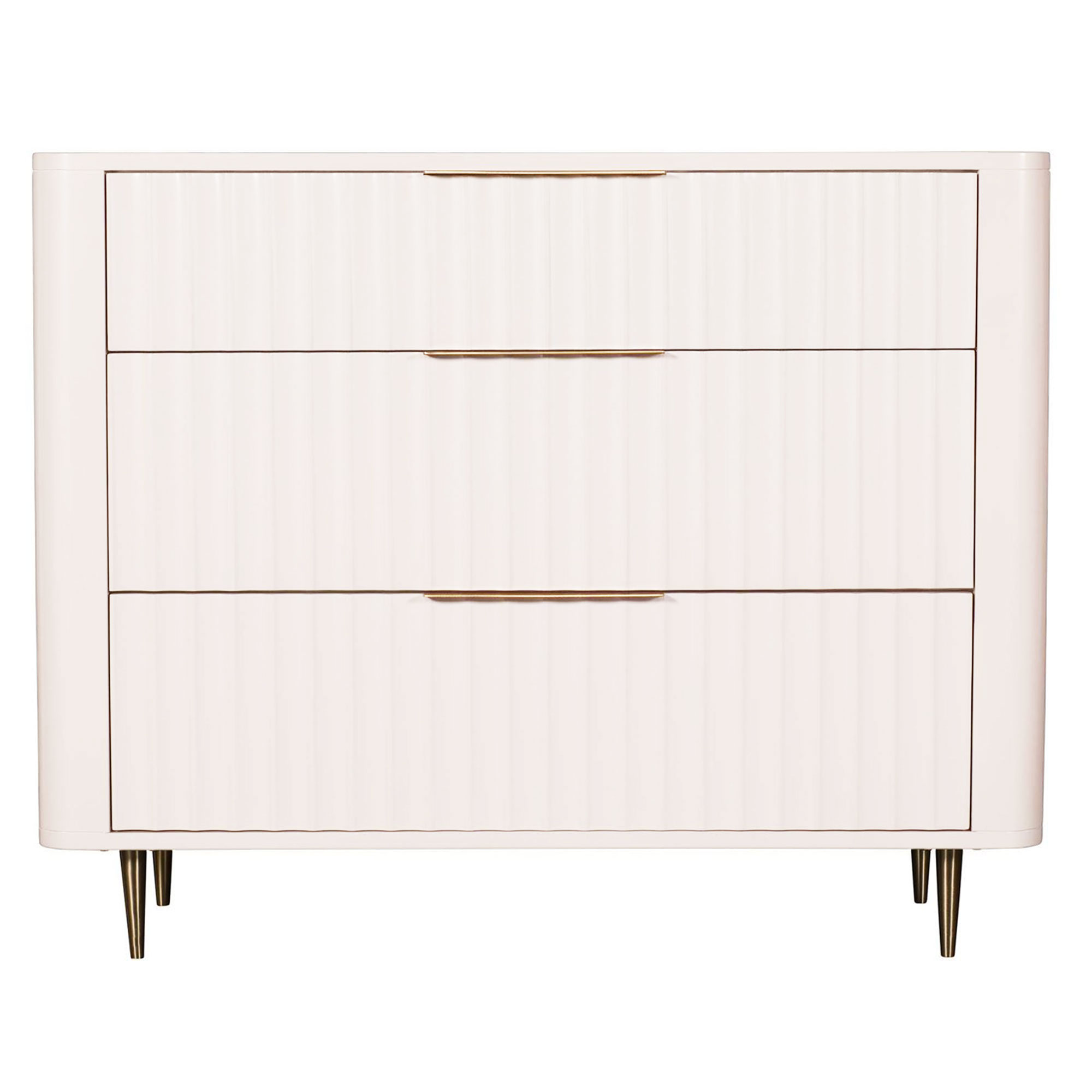 Lucia 3 Drawer Chest, Painted and Lacquered Mahogany