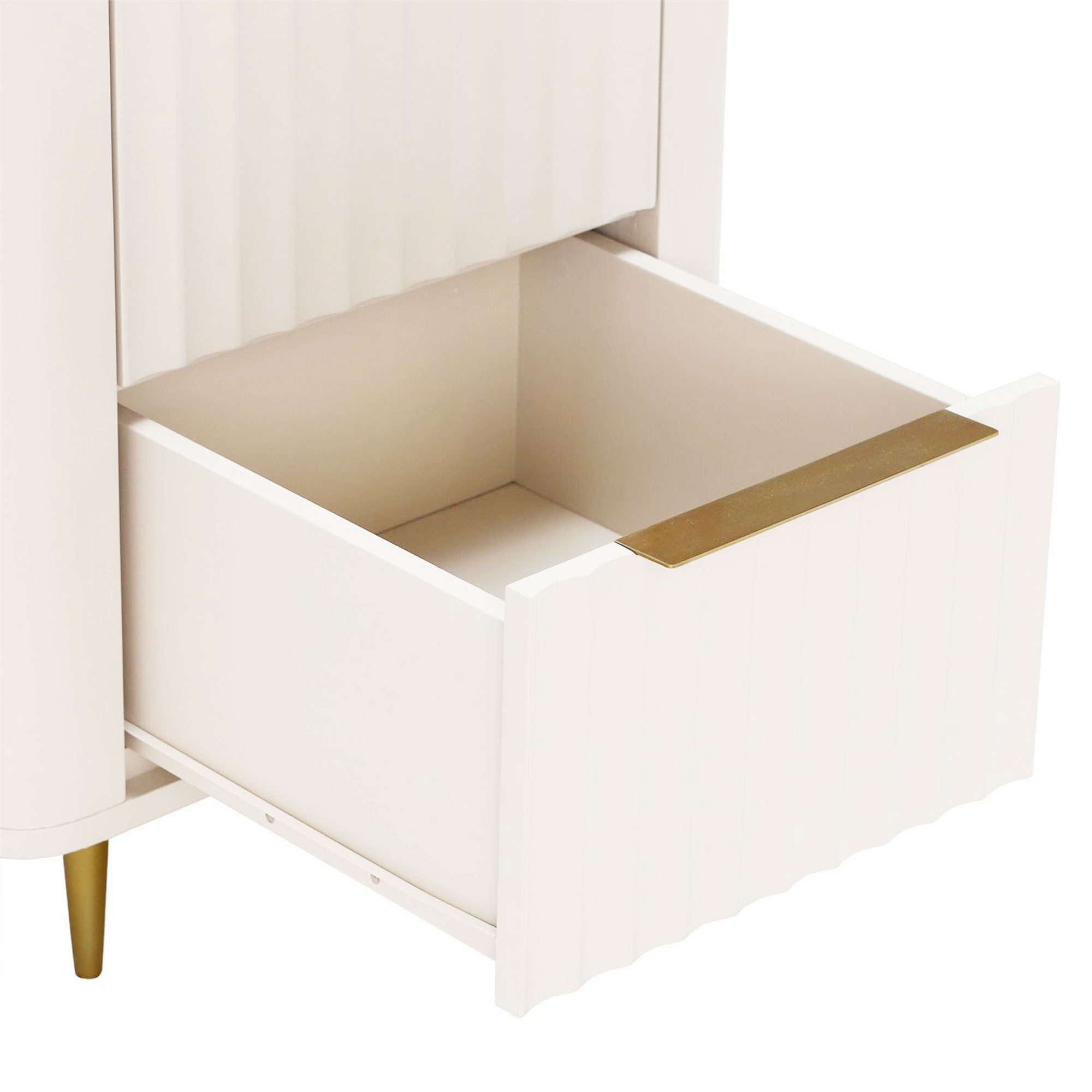 Lucia 5 Drawer Tall Chest, Painted and Lacquered Mahogany