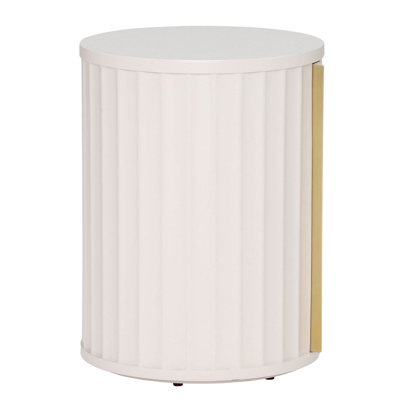 Lucia Left Hand Bedside Table, Painted and Lacquered Mahogany