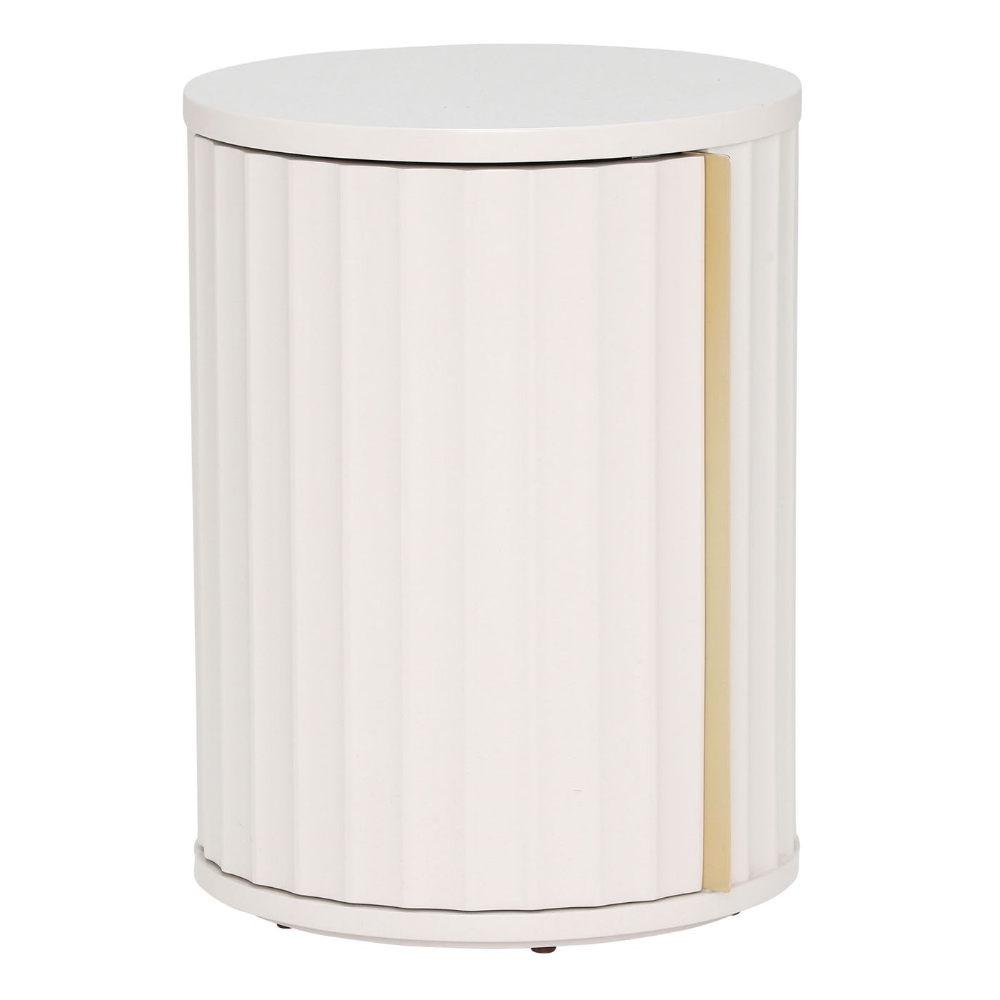 Lucia Left Hand Bedside Table, Painted and Lacquered Mahogany