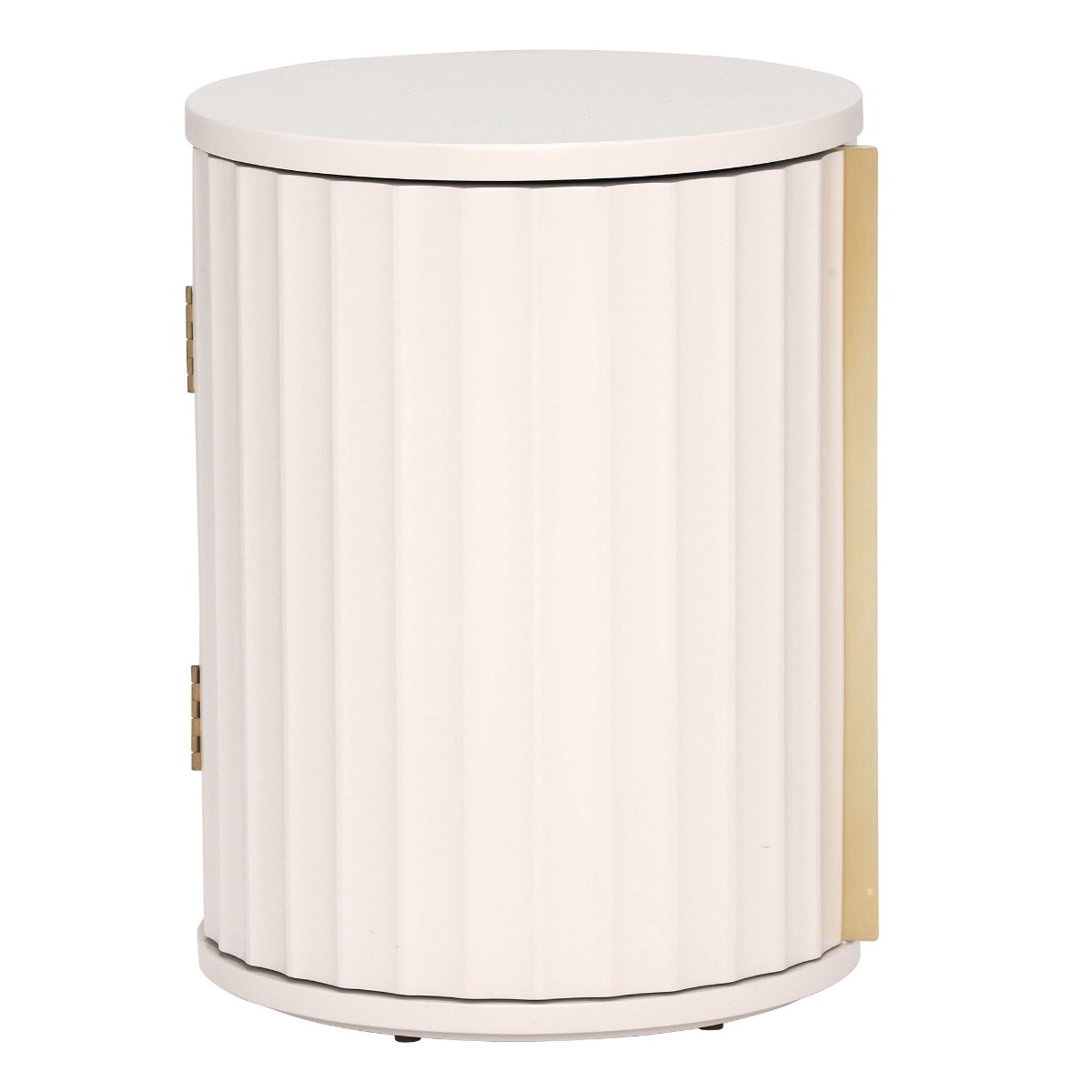 Lucia Left Hand Bedside Table, Painted and Lacquered Mahogany