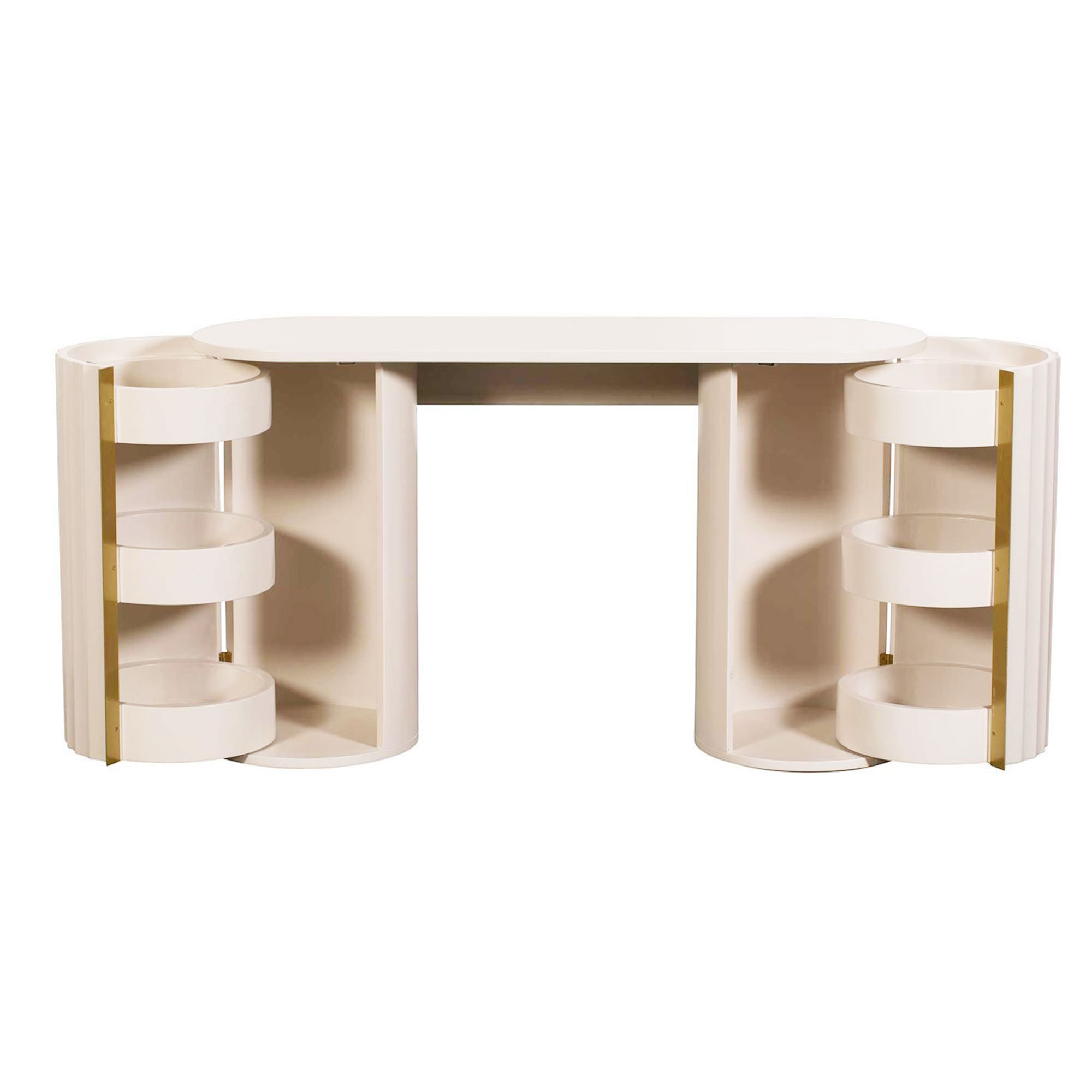 Lucia Dressing Table, Painted and Lacquered Mahogany