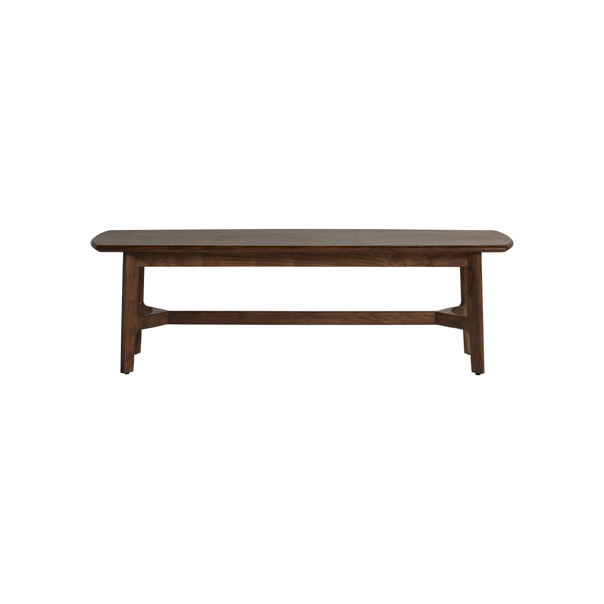 Cresta Acacia Wood Dining Bench, Walnut Finish