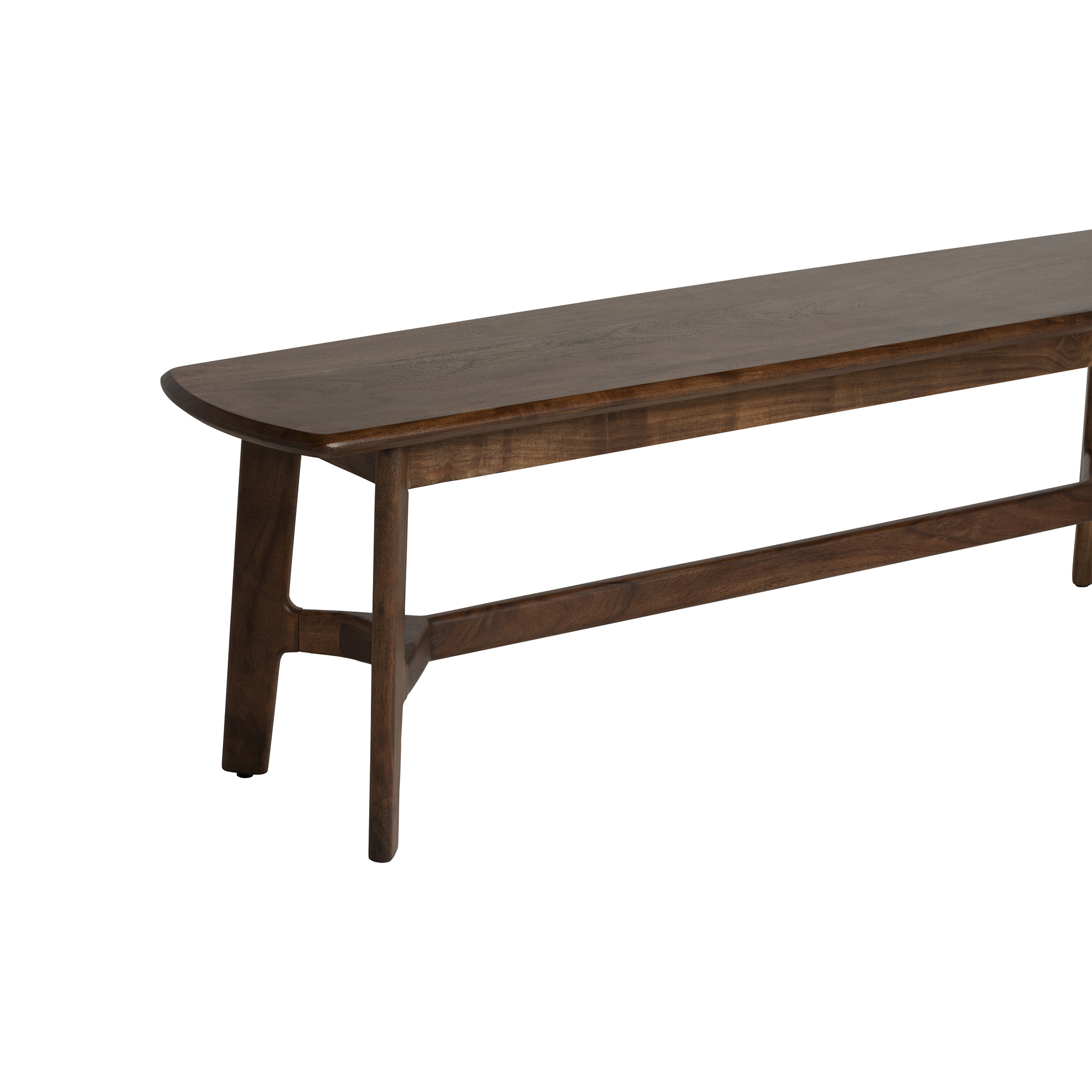 Cresta Acacia Wood Dining Bench, Walnut Finish
