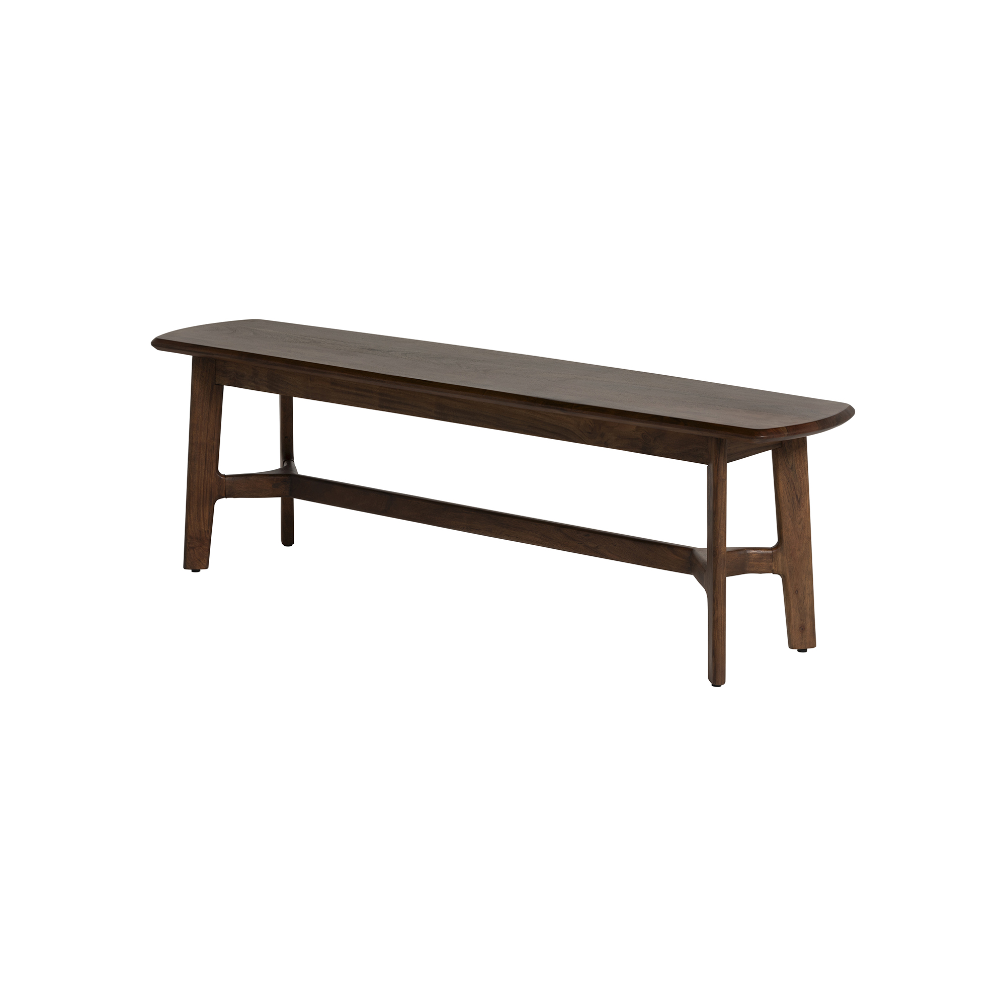 Cresta Acacia Wood Dining Bench, Walnut Finish