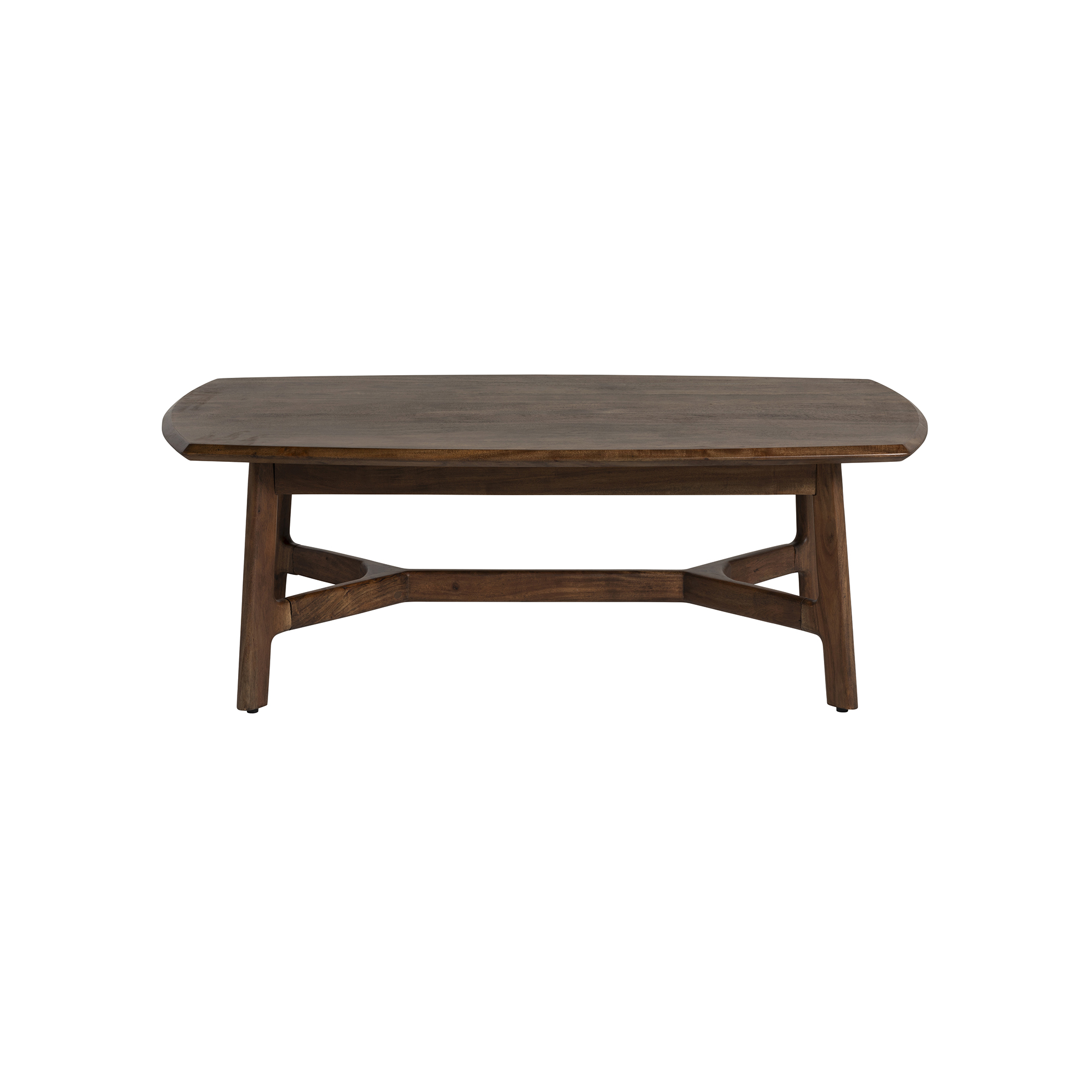 Cresta Acacia Wood Coffee Table, Walnut Finish