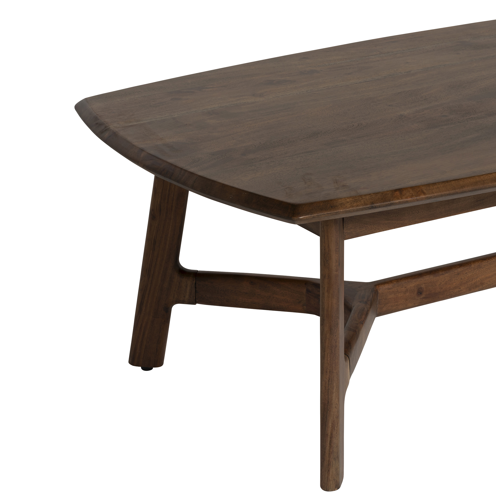 Cresta Acacia Wood Coffee Table, Walnut Finish
