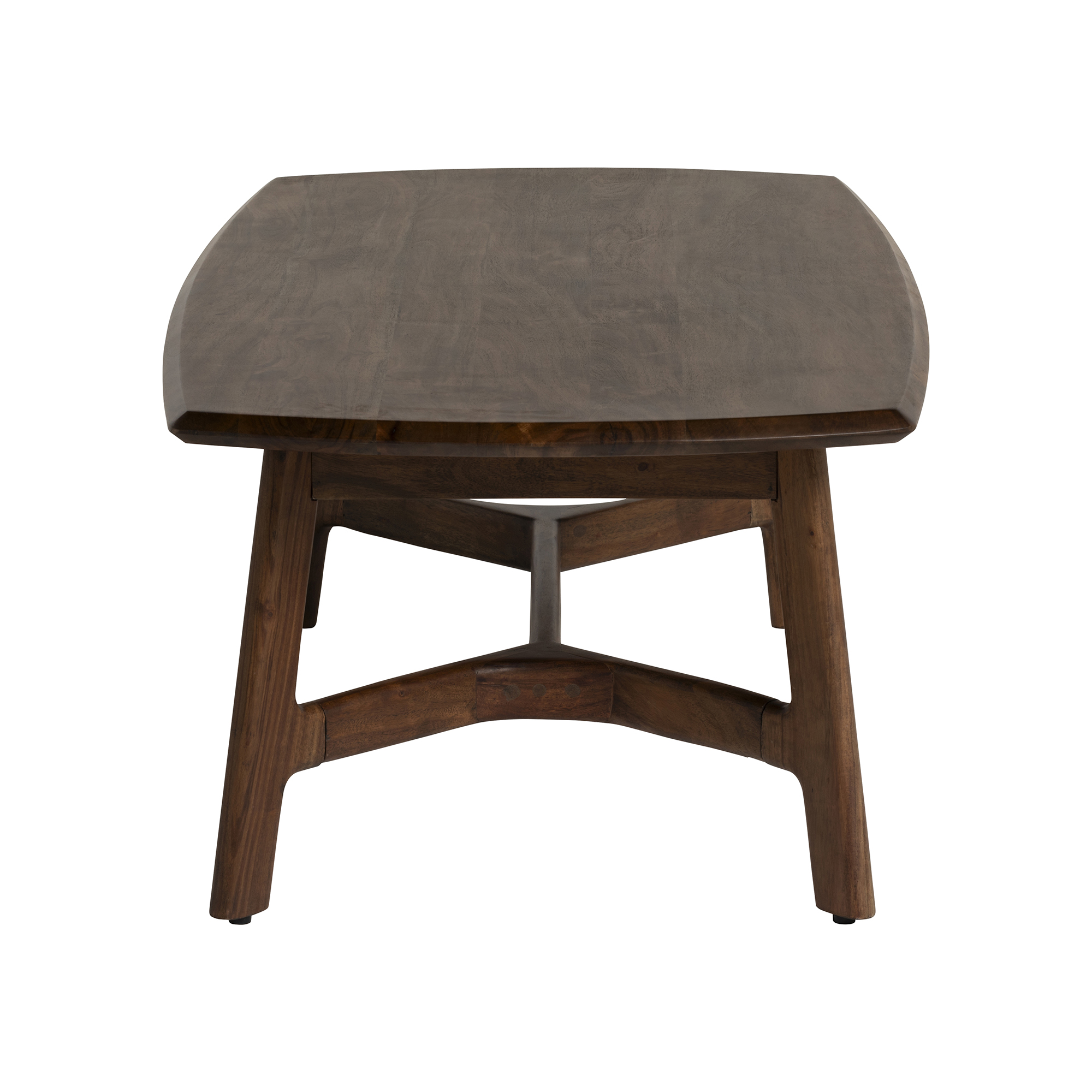 Cresta Acacia Wood Coffee Table, Walnut Finish