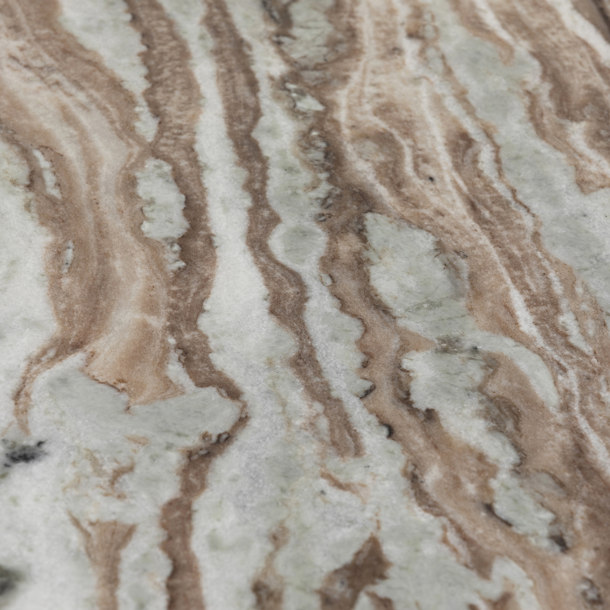 Cresta Marble Top  Console Table with Acacia Wood Base, Walnut Finish