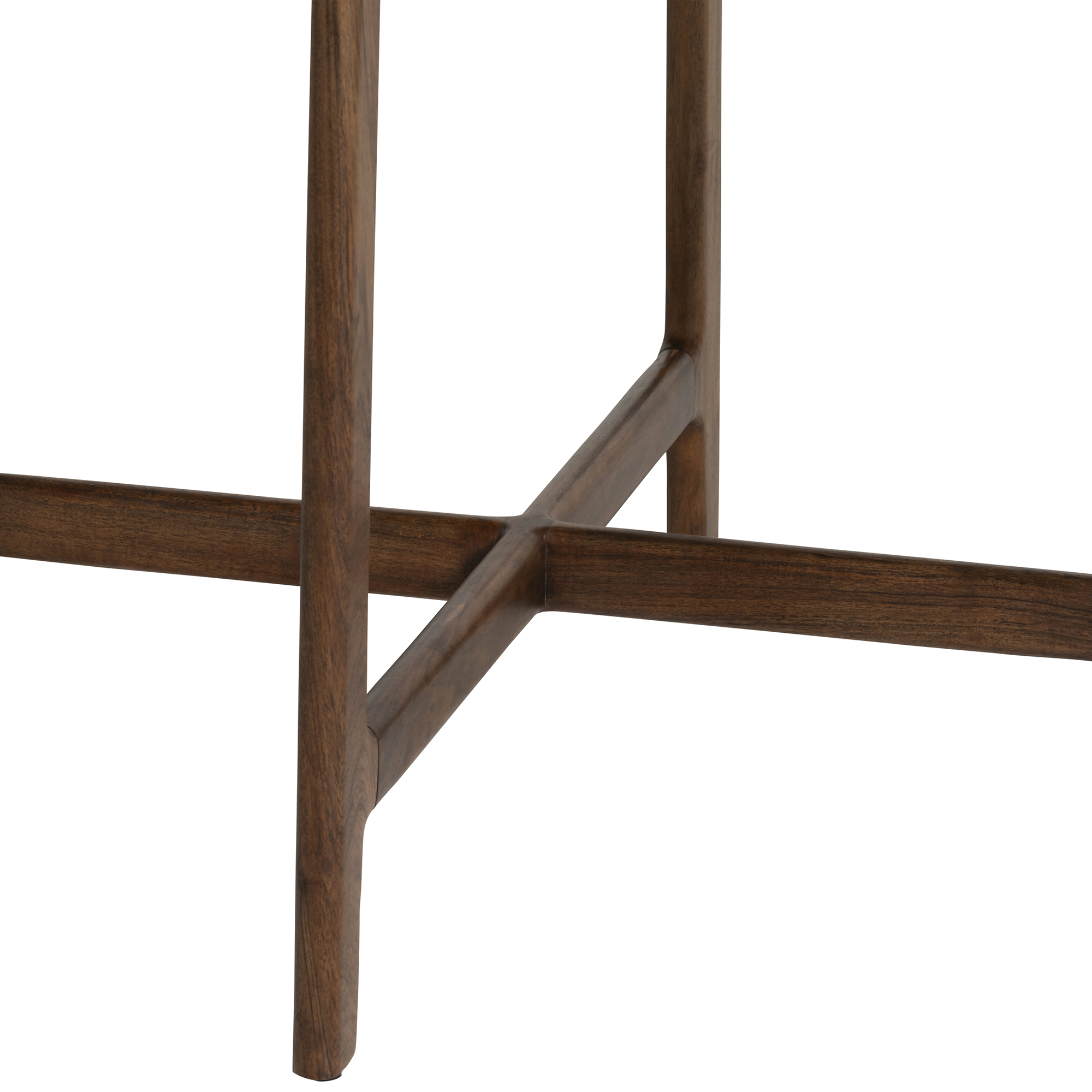 Cresta Marble and Acacia Wood Dining Table, Acacia Wood and Marble Top