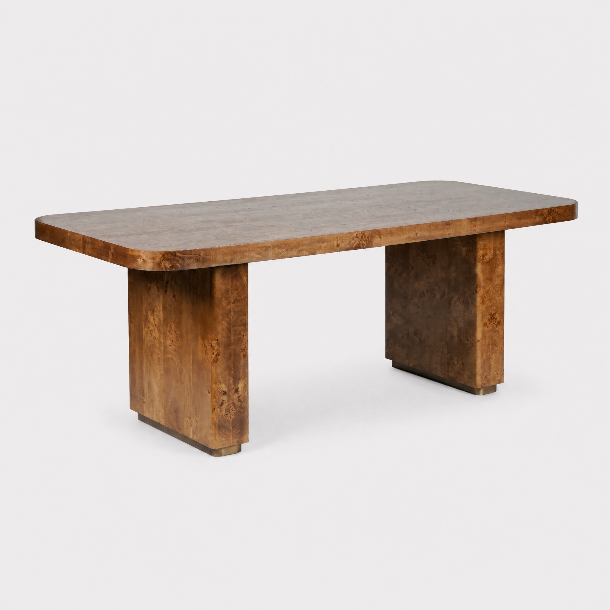 Rovenza Brown Burl Veneer Dining Table