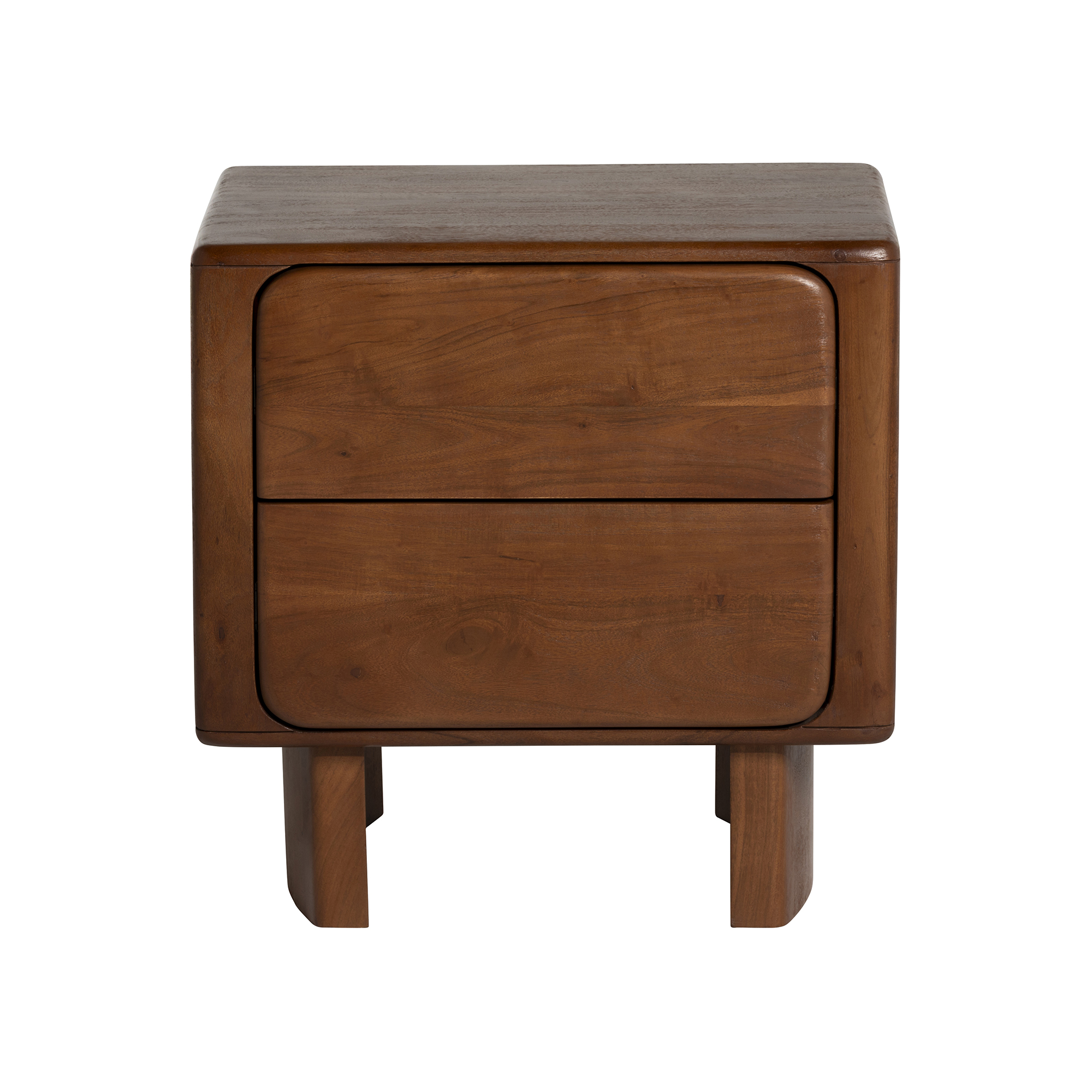 Zerina Walnut Wooden Bedside Table.