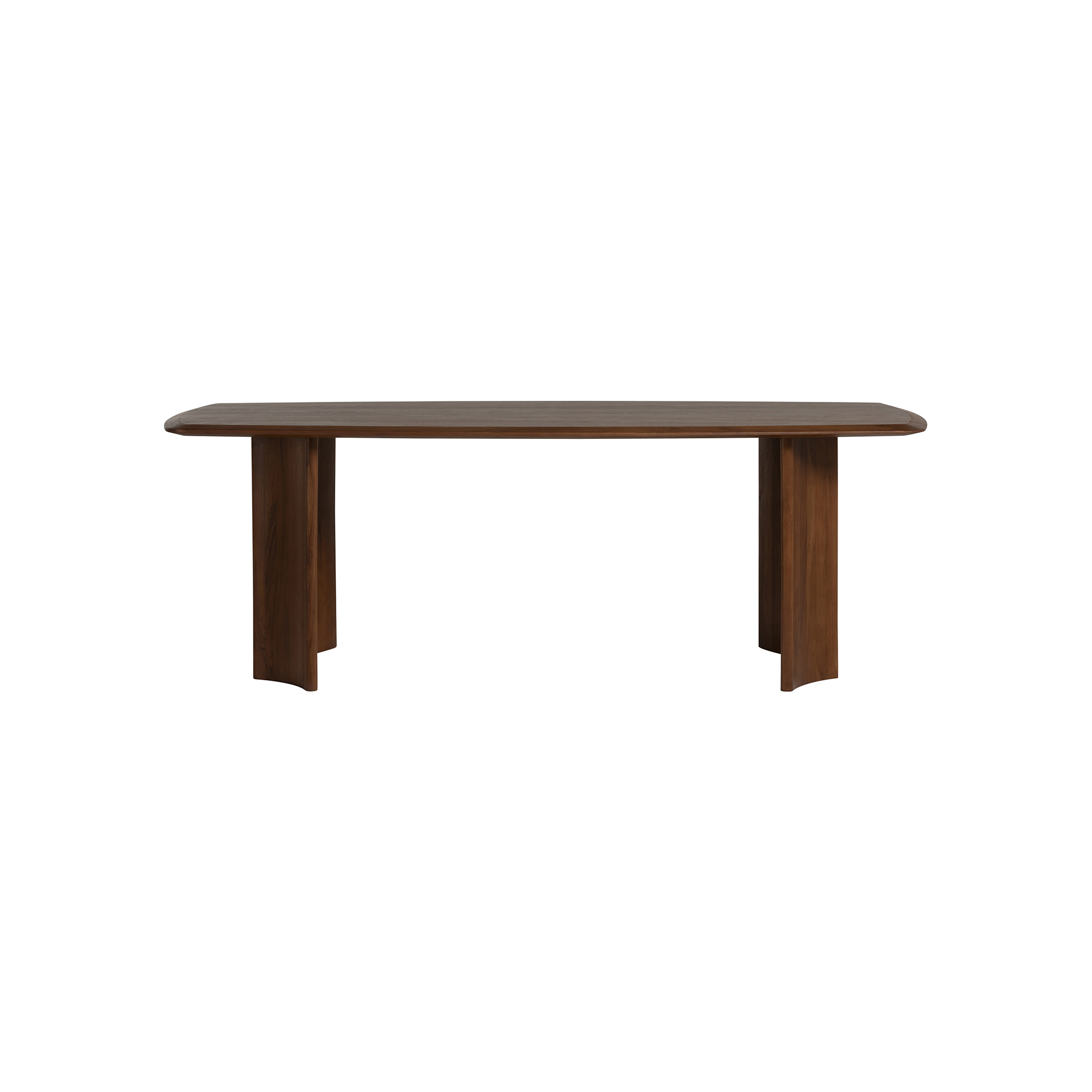 Zerina Walnut Wooden Dining Table, Seats 6