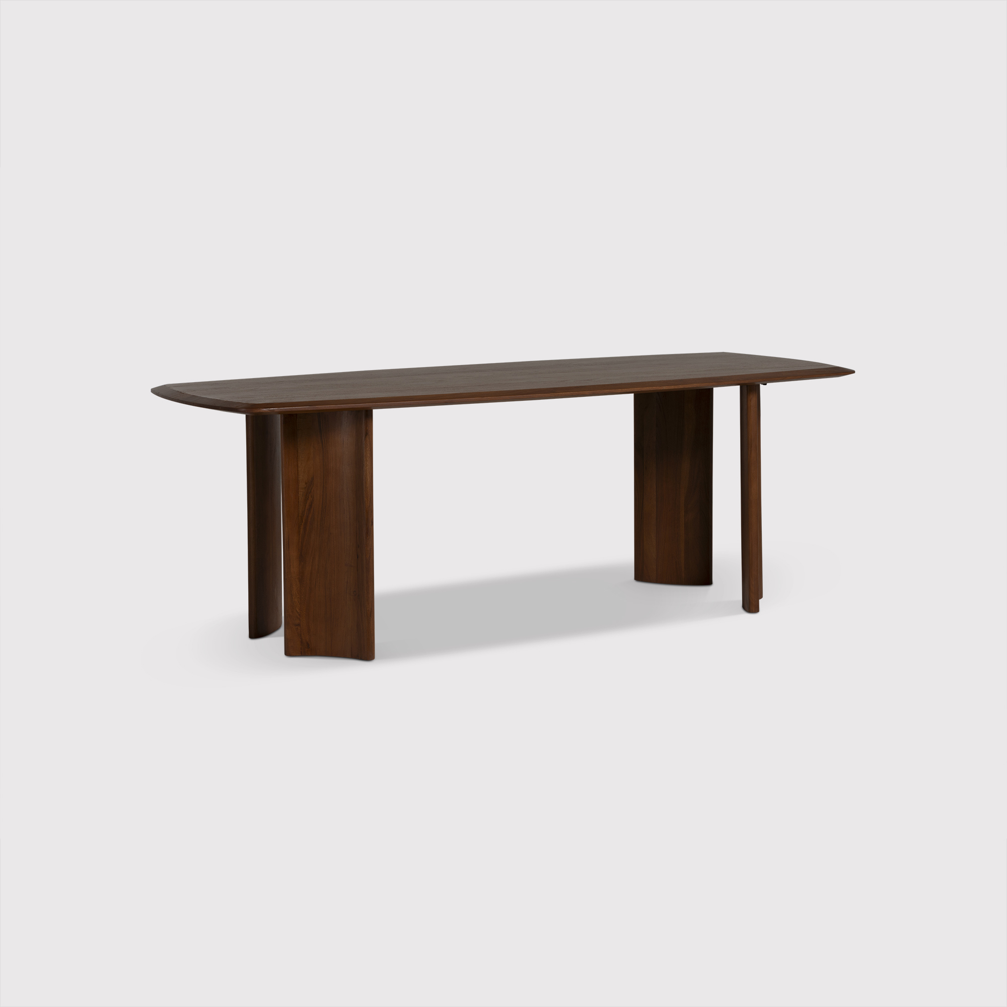 Zerina Walnut Wooden Dining Table, Seats 6