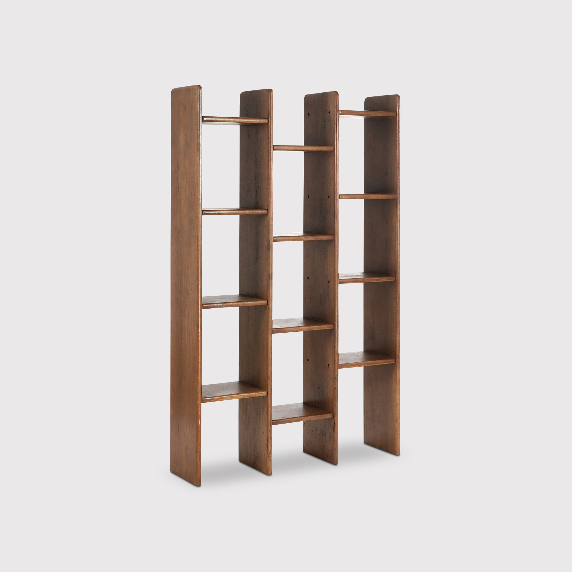 Zerina Walnut Wooden Bookshelf