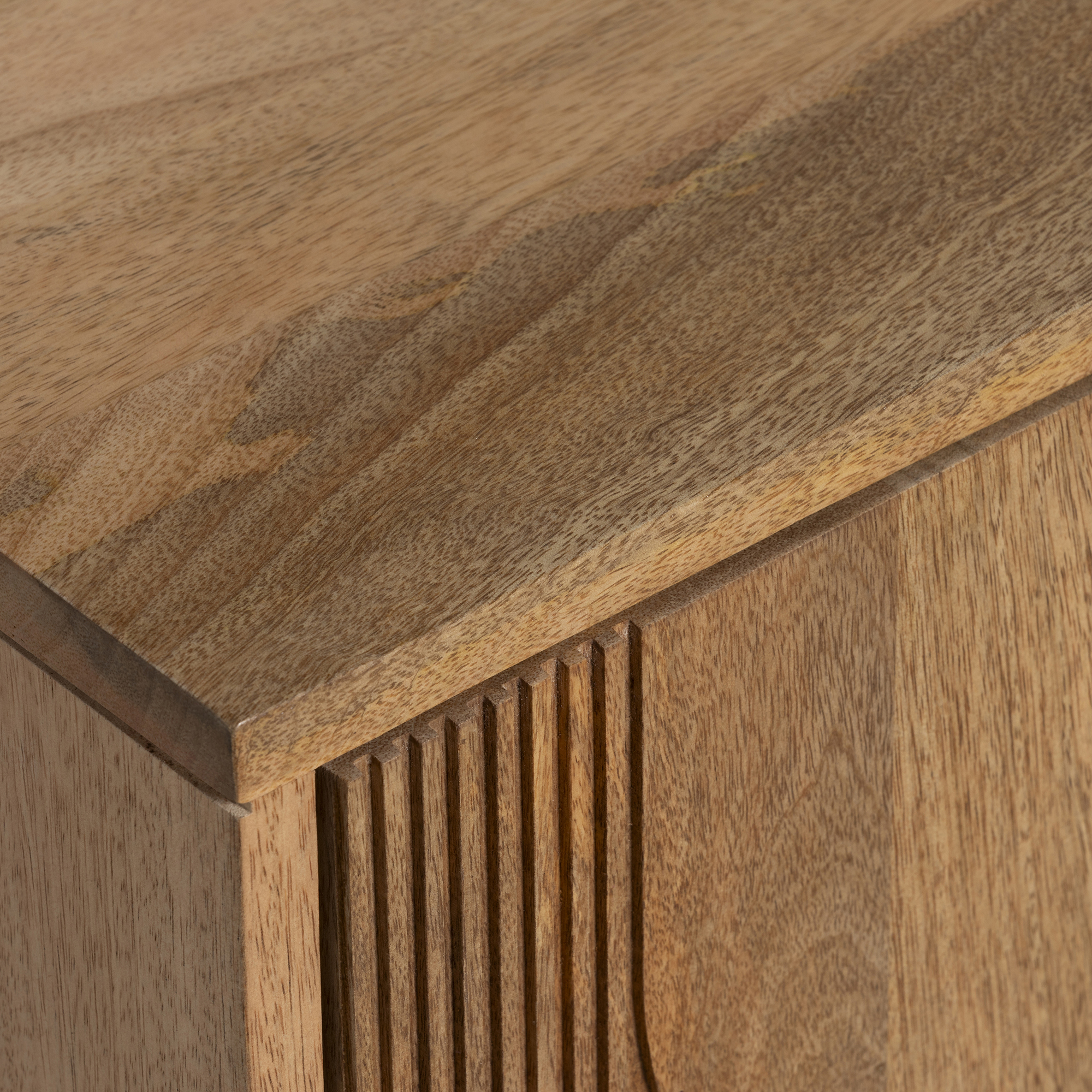 Zuberi Natural Mango Wood 6 Drawer Chest of Drawers, Natural mango wood