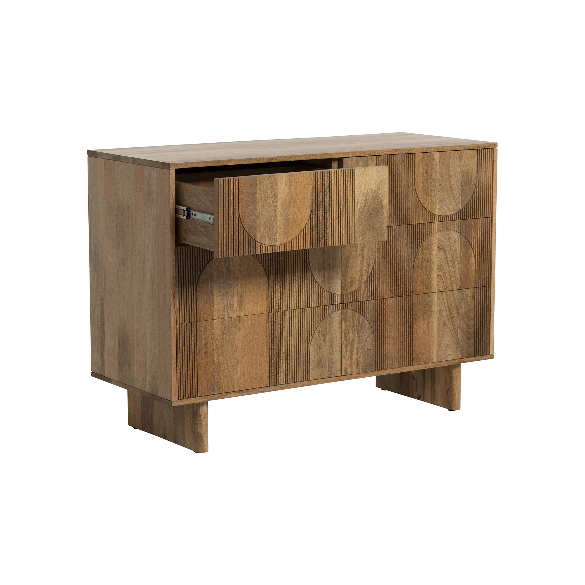 Zuberi Natural Mango Wood 6 Drawer Chest of Drawers, Natural mango wood