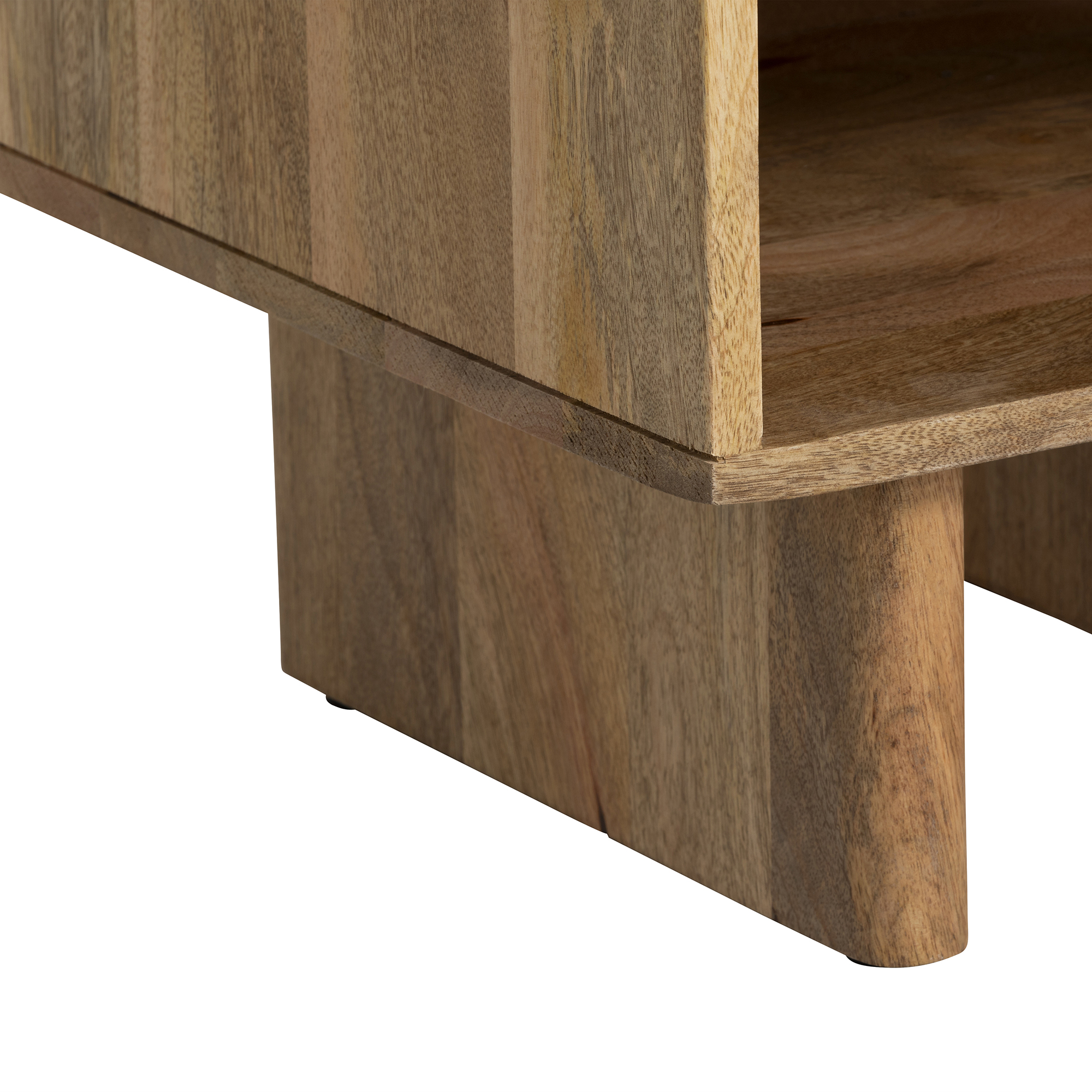 Zuberi Natural Mango Wood Bedside Table, Natural mango wood