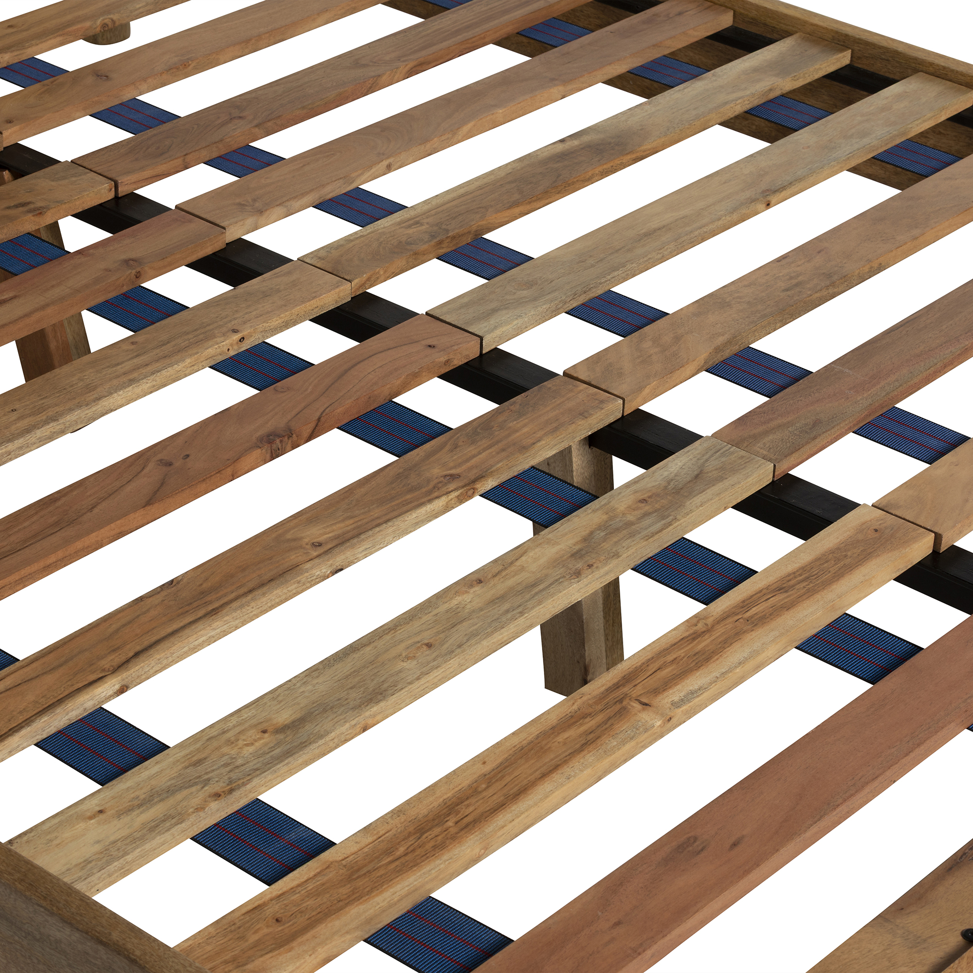 Zuberi Natural Mango Wood King Bed Frame, Natural mango wood