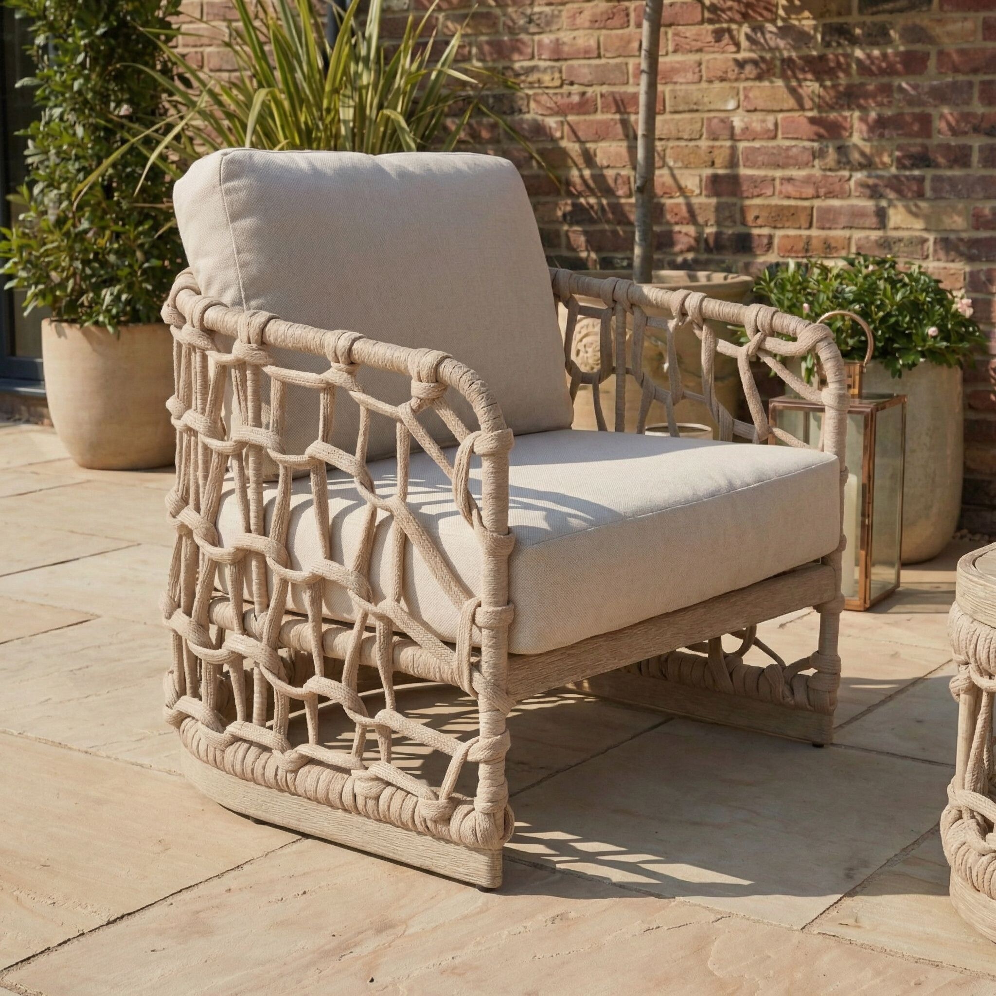 Trezzone Eucalyptus Wood 4 Seater Garden Lounge Set