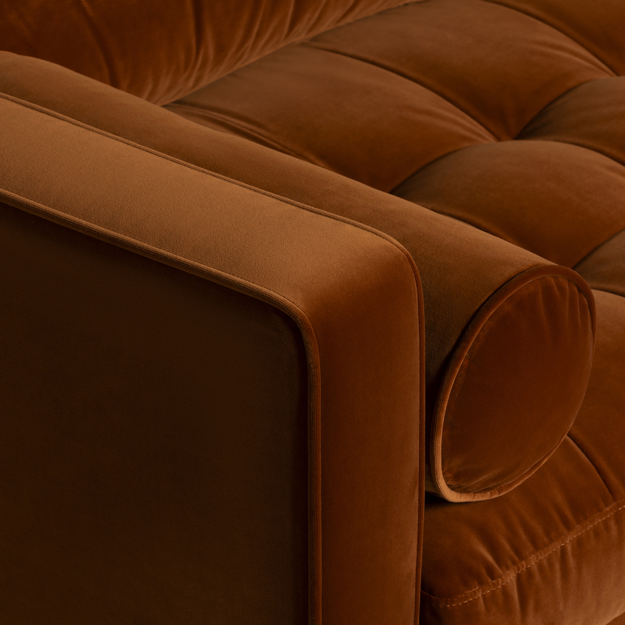 Hemingway Large 2 Seater Sofa - Cotton Velvet Dune