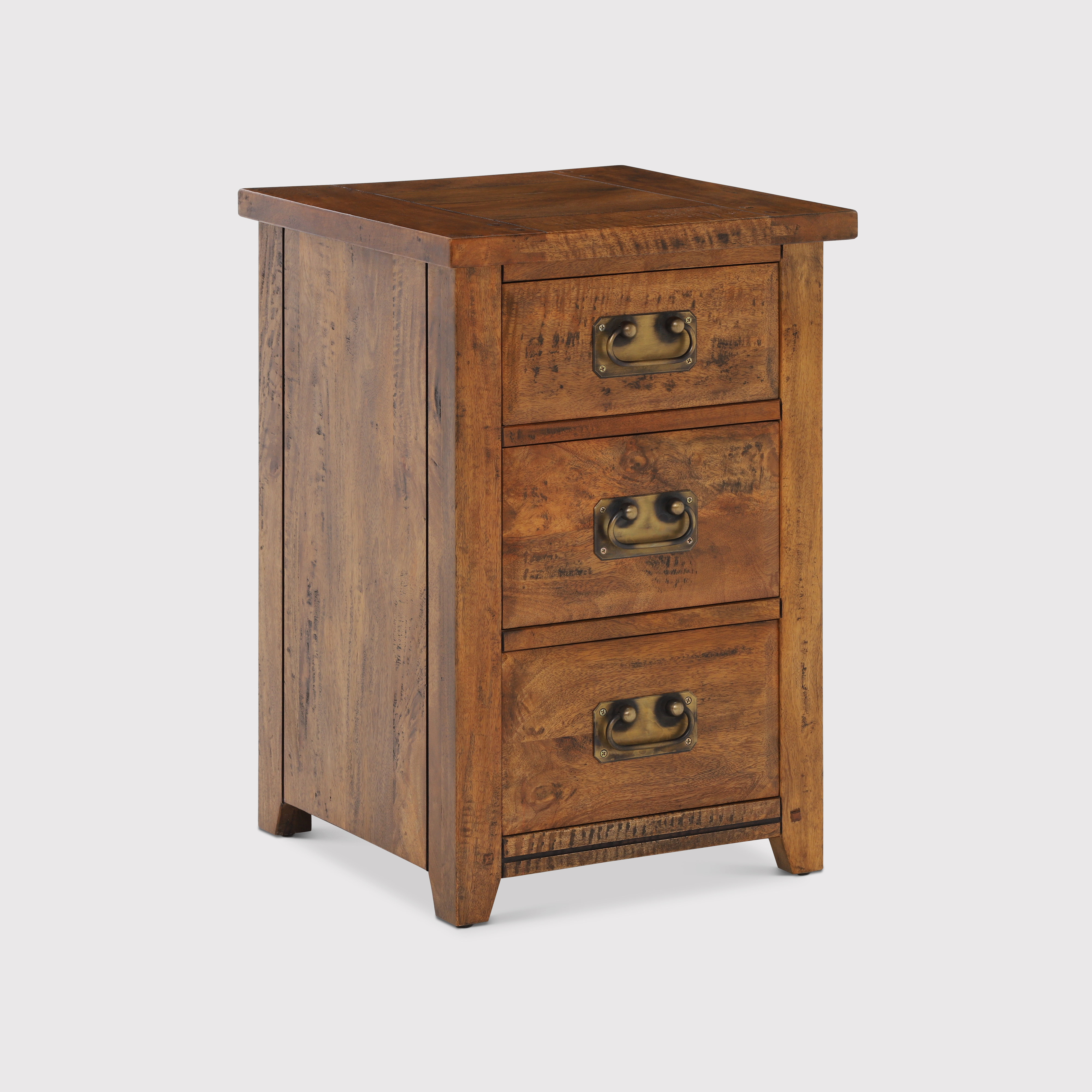 New Frontier 3 Drawer Bedside - Mango Finish