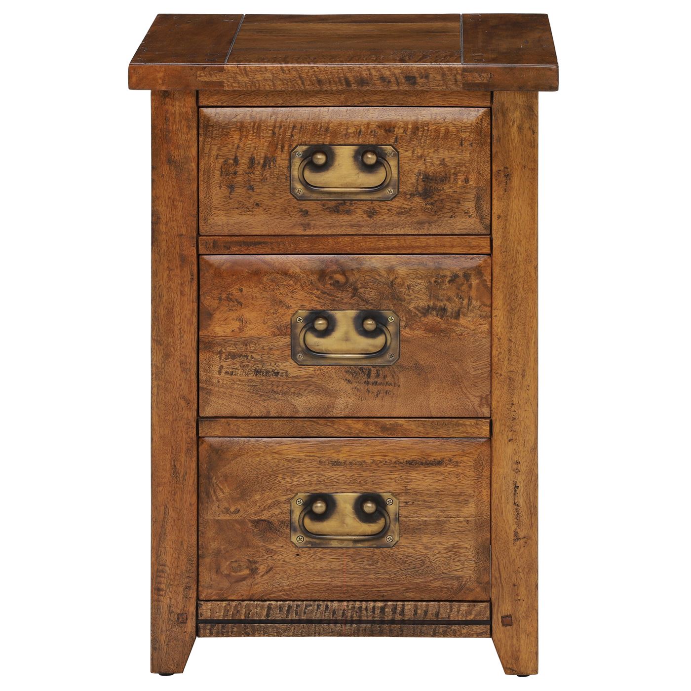 New Frontier 3 Drawer Bedside - Mango Finish