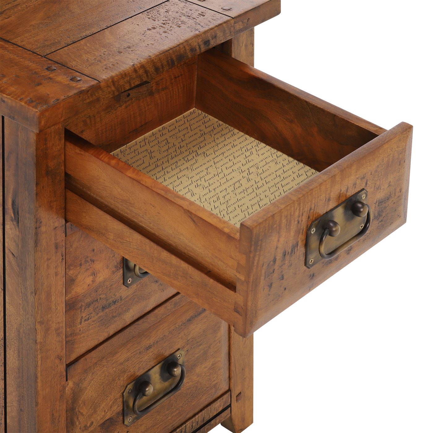 New Frontier 3 Drawer Bedside - Mango Finish