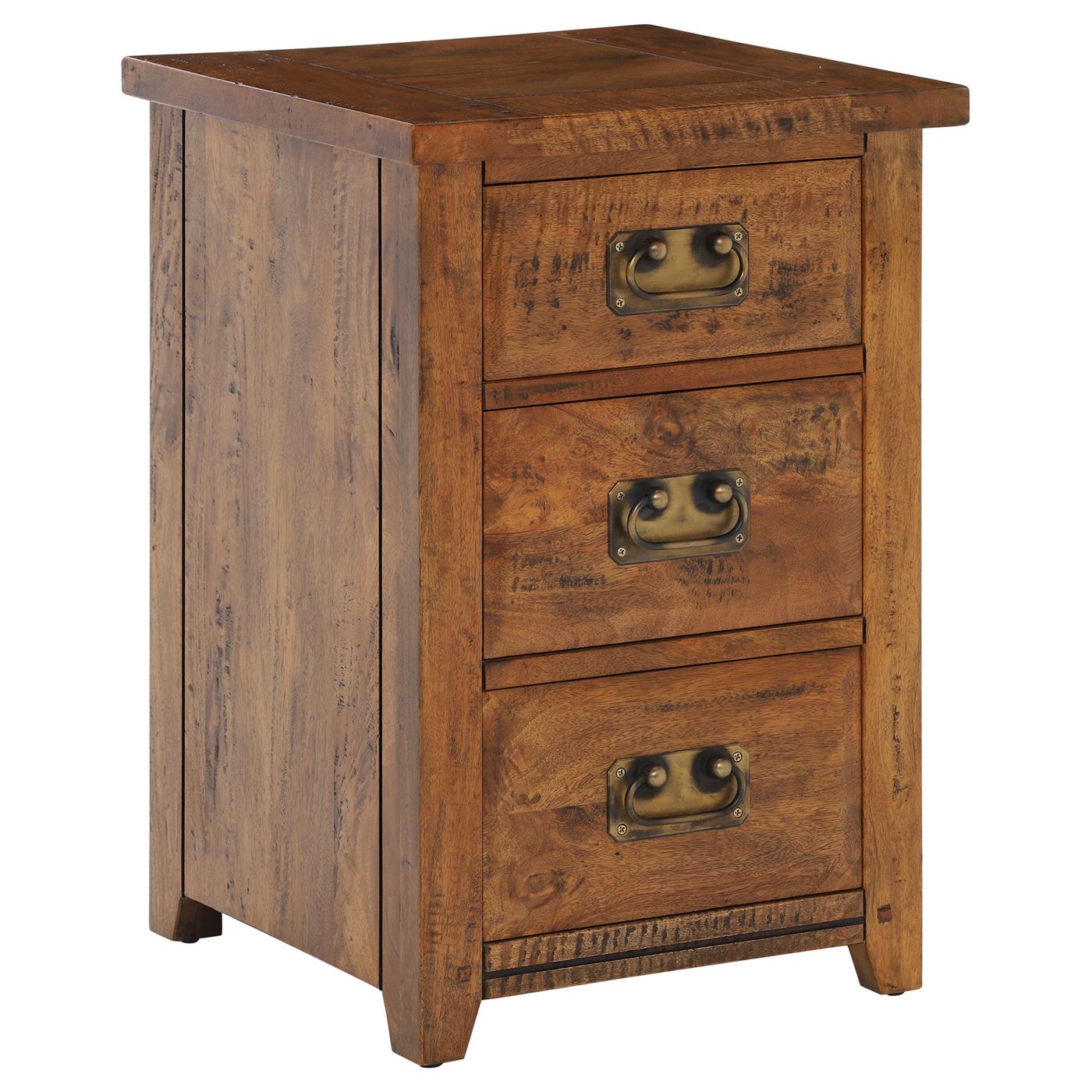 New Frontier 3 Drawer Bedside - Mango Finish