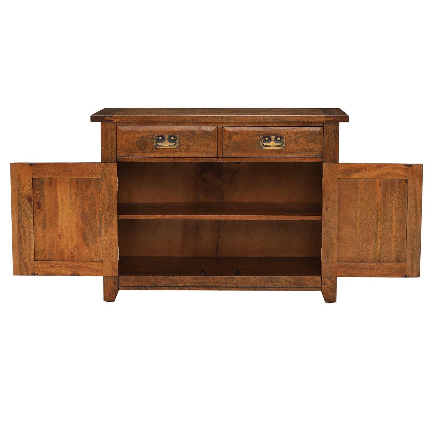 New Frontier Wood Narrow Sideboard, Mango Finish