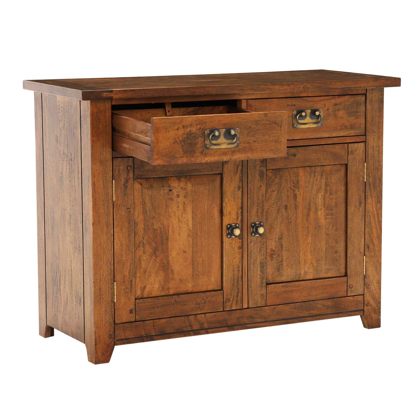 New Frontier Wood Narrow Sideboard, Mango Finish