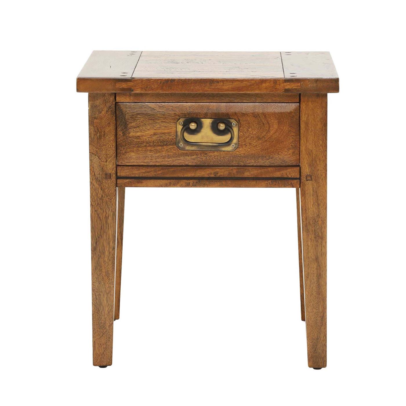 New Frontier Wood Lamp Table, Mango Finish