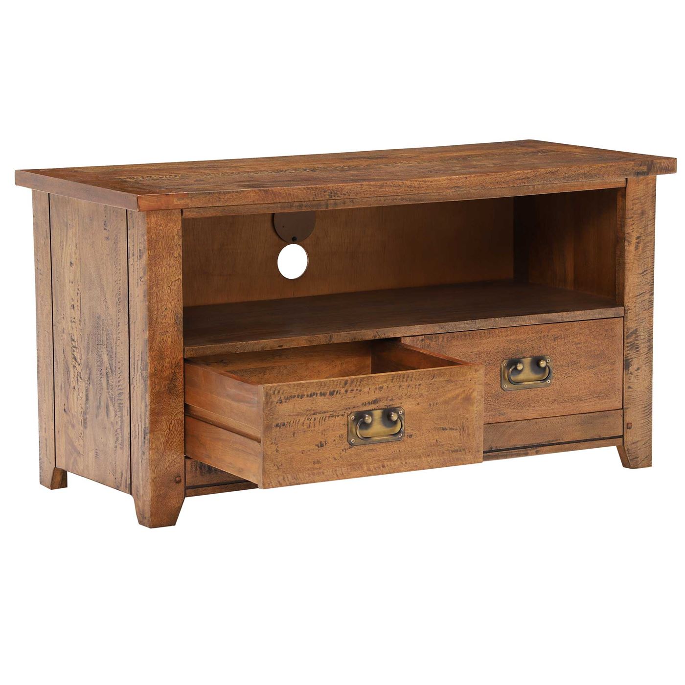 New Frontier Wood TV Unit, Mango Finish