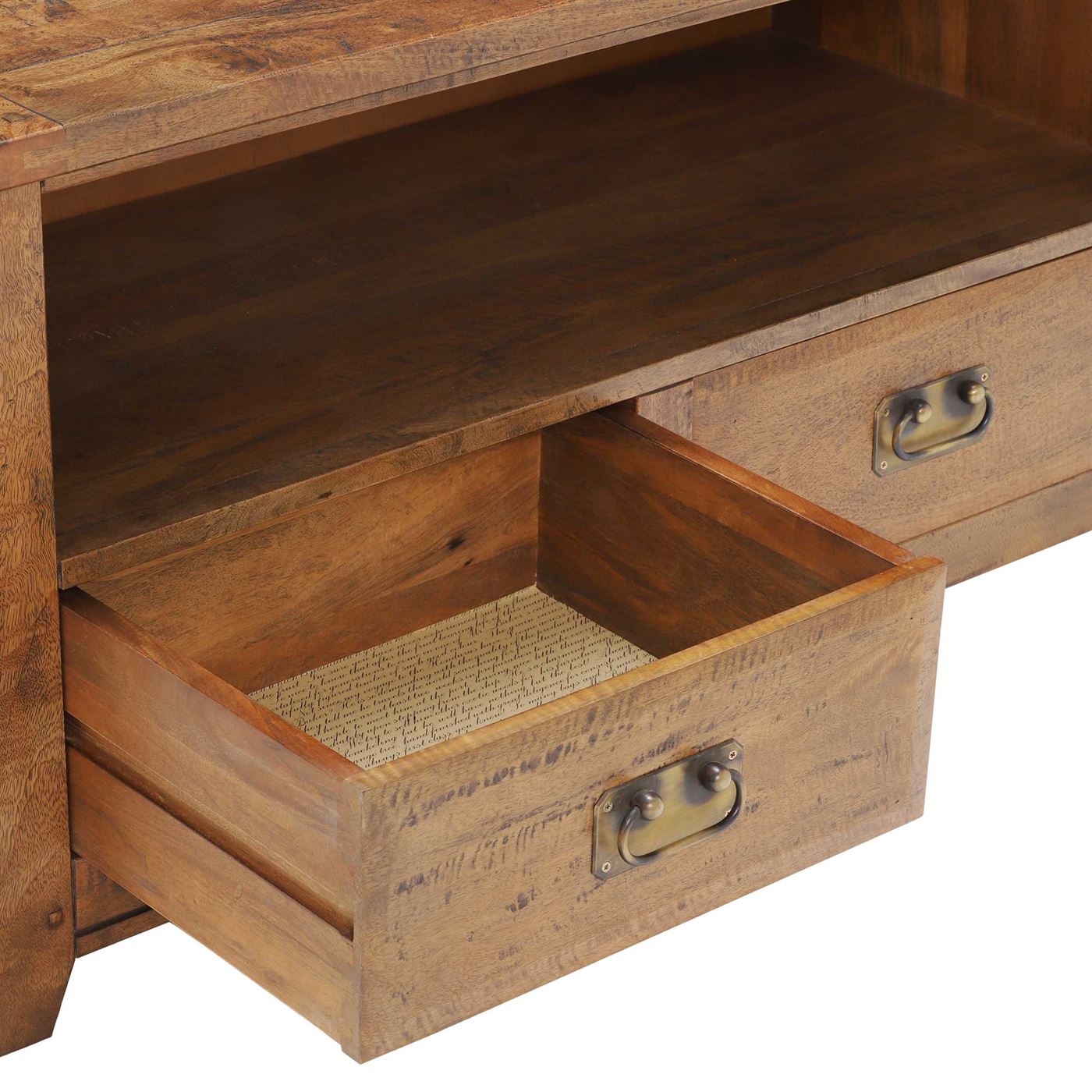 New Frontier Wood TV Unit, Mango Finish