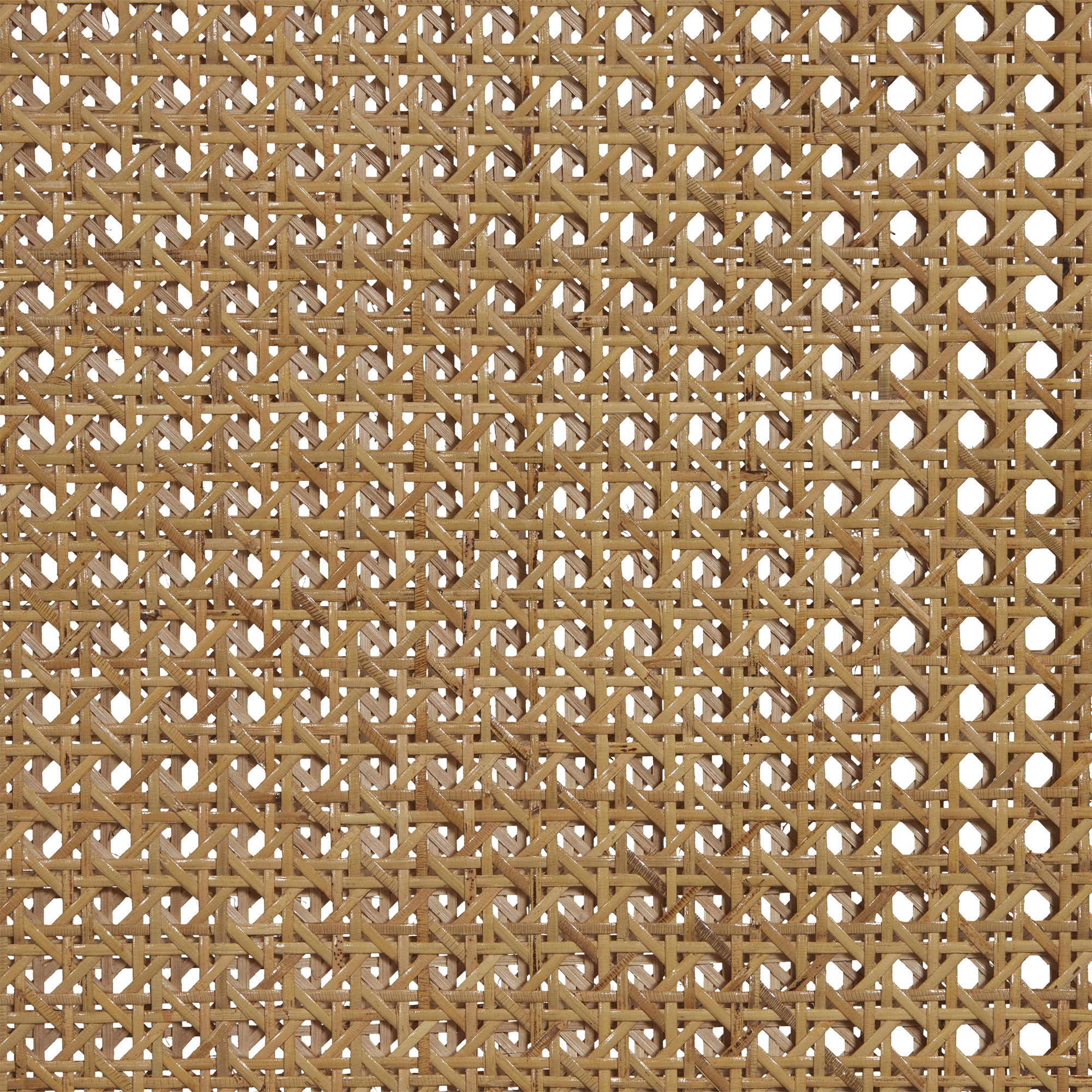 Cecile Brown Rattan and Wood French Style Super King Bed Frame, Mindi A - Light