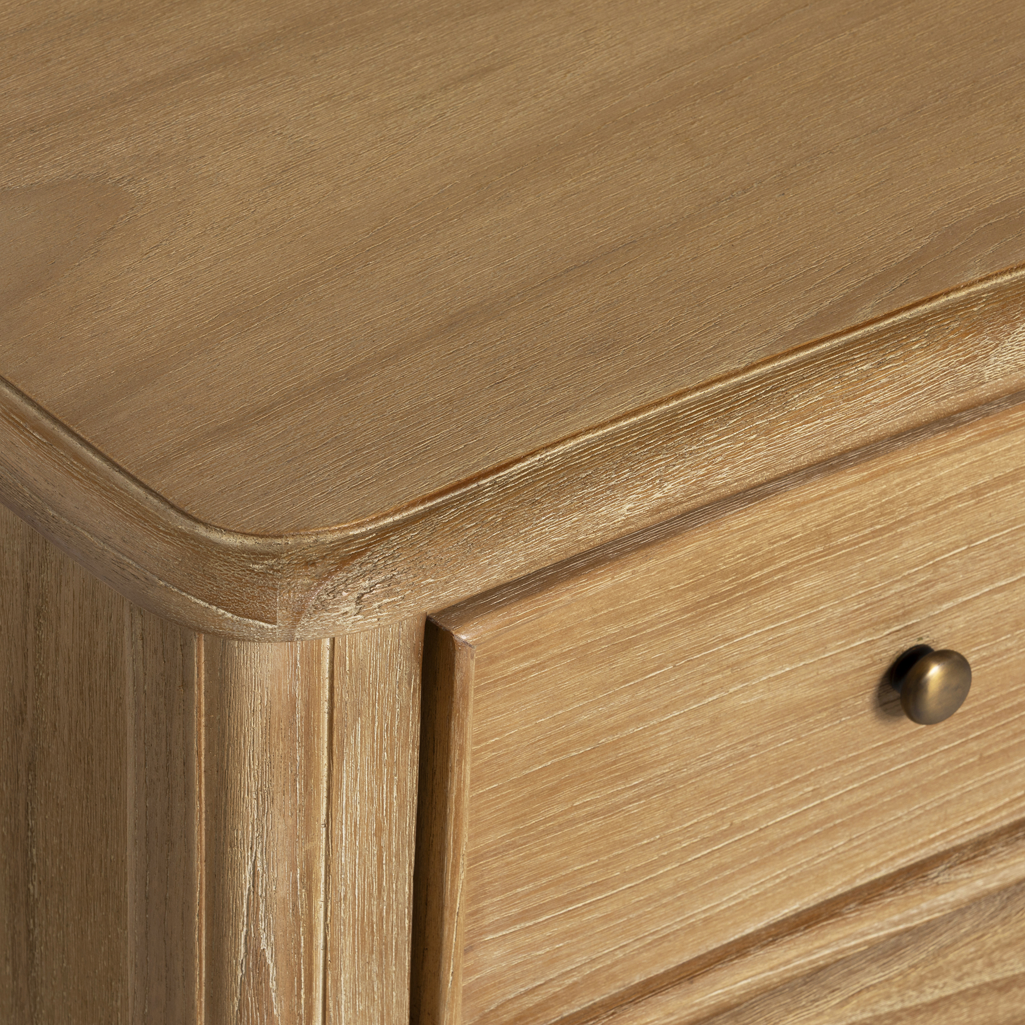 Cecile Light Wooden French Style 4 Drawer Chest, Mindi Wood