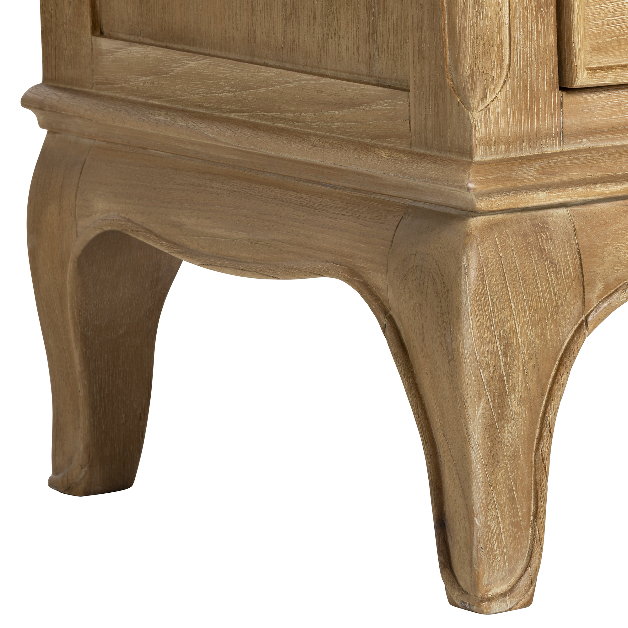 Cecile Light Wooden French Style 4 Drawer Chest, Mindi Wood